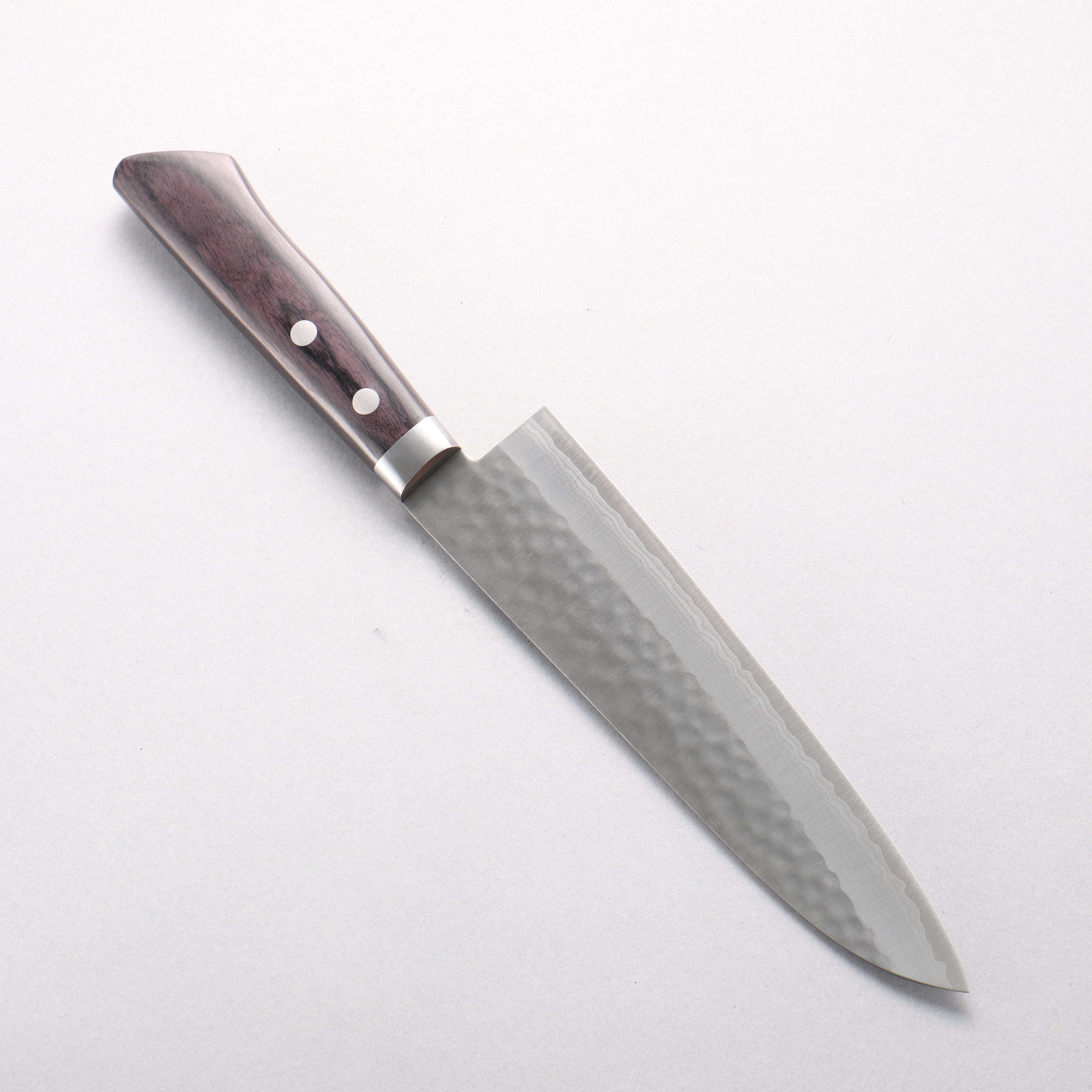 Kunihira Kokuryu VG10 Hammered Damascus Gyuto 180mm Black Pakka wood Handle - Seisuke Knife