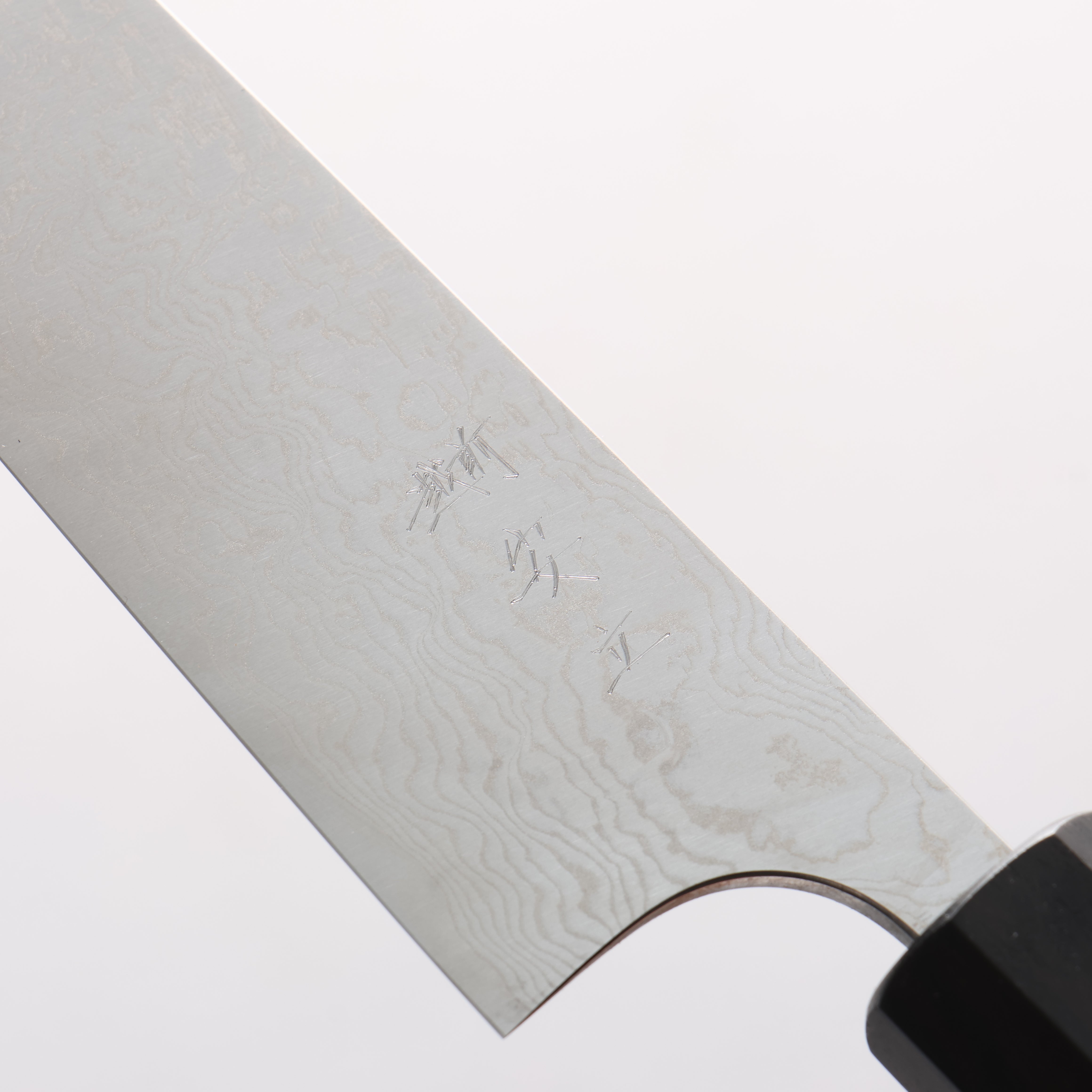 Anryu VG10 Migaki Damascus Petty-Utility 150mm Ebony Wood & White Turquoise Ring Handle - Seisuke Knife