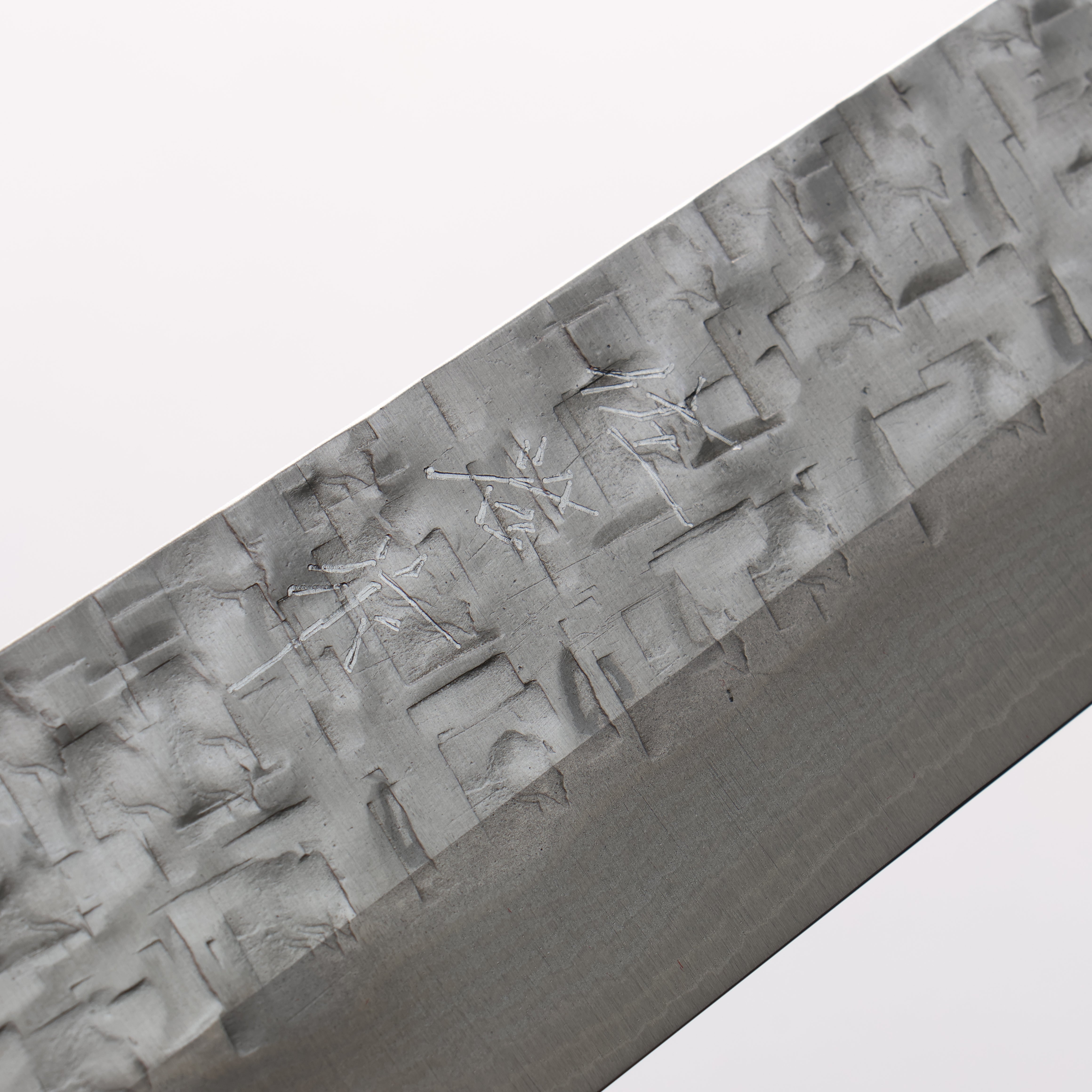 Takeshi Saji SRS13 Hammered Damascus Cross Kiritsuke Sujihiki 270mm Brown Deer Horn Handle - Seisuke Knife