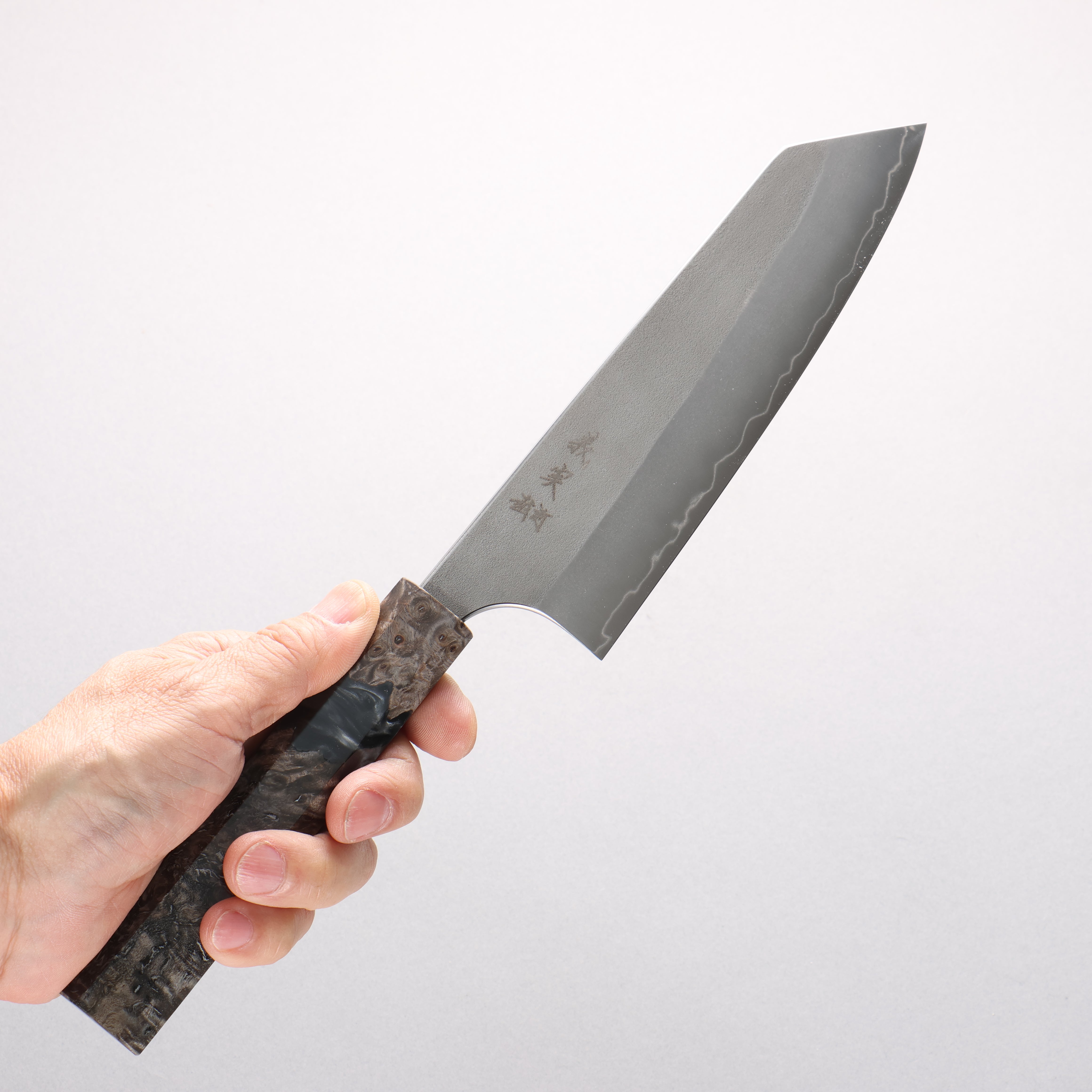 Yoshimi Kato SG2 Nashiji Bunka 170mm Stabilized Birch & Black Resin Handle - Seisuke Knife