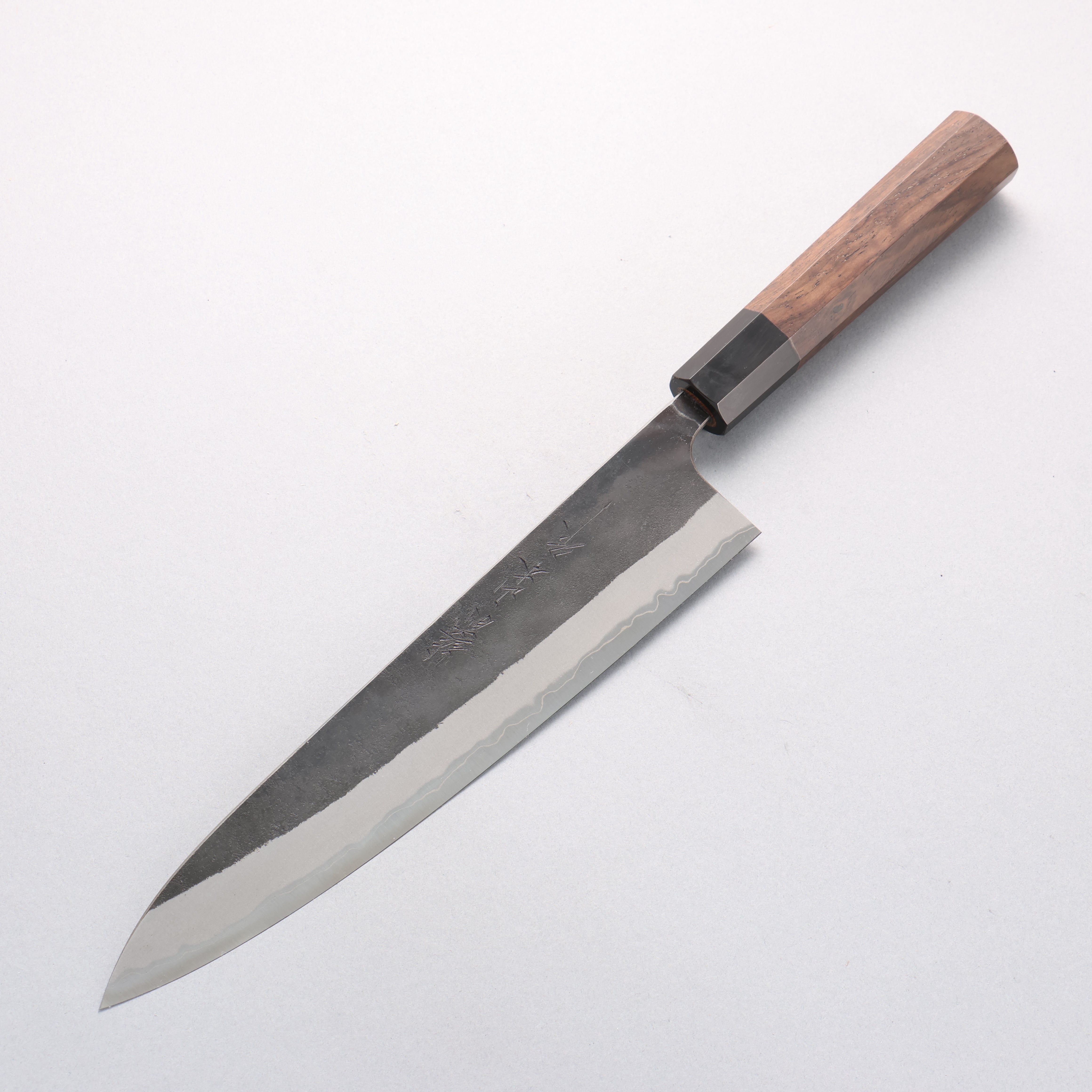 Nao Yamamoto Blue Super Kurouchi Gyuto 240mm Walnut Handle - Seisuke Knife