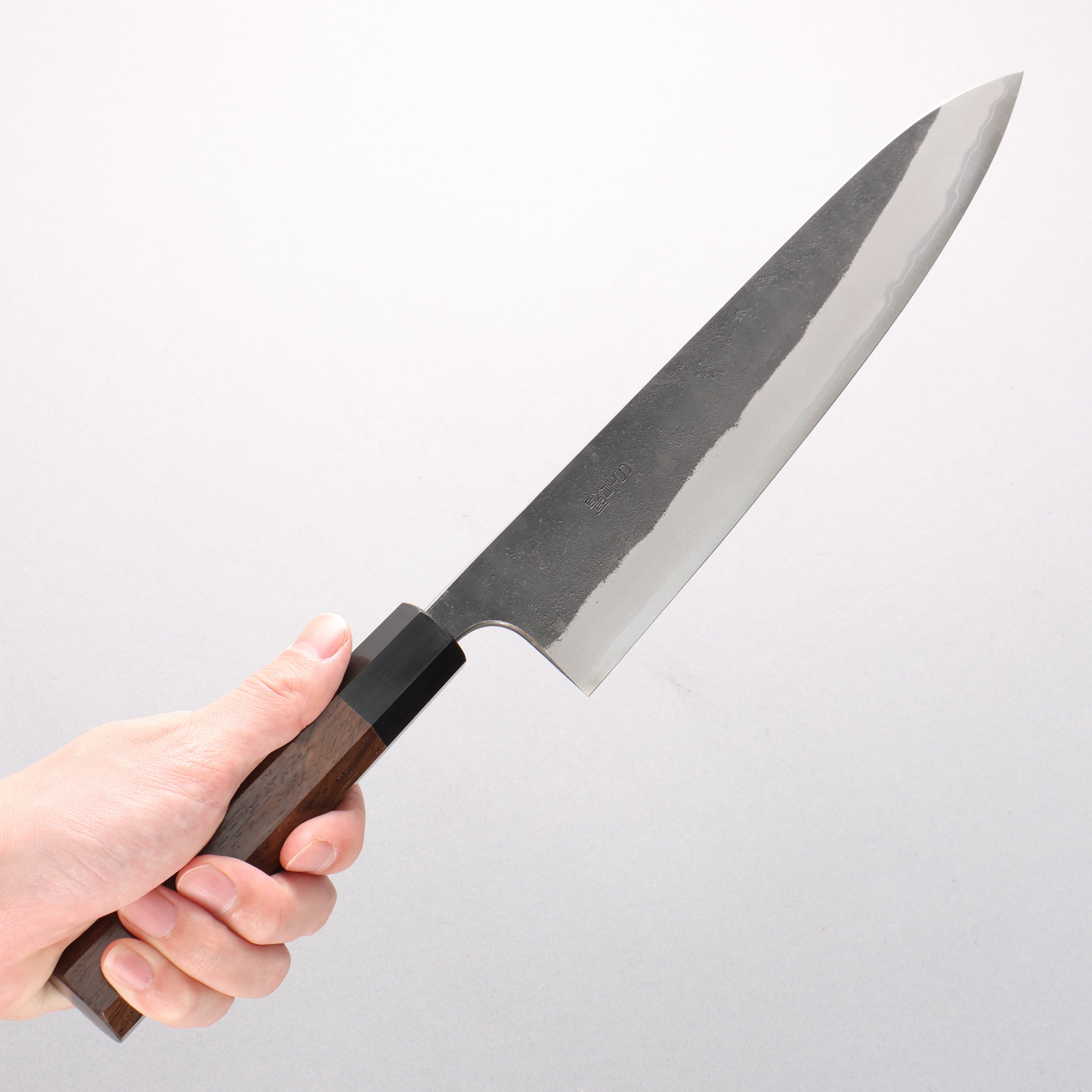 Nao Yamamoto Blue Super Kurouchi Gyuto 240mm Walnut Handle - Seisuke Knife