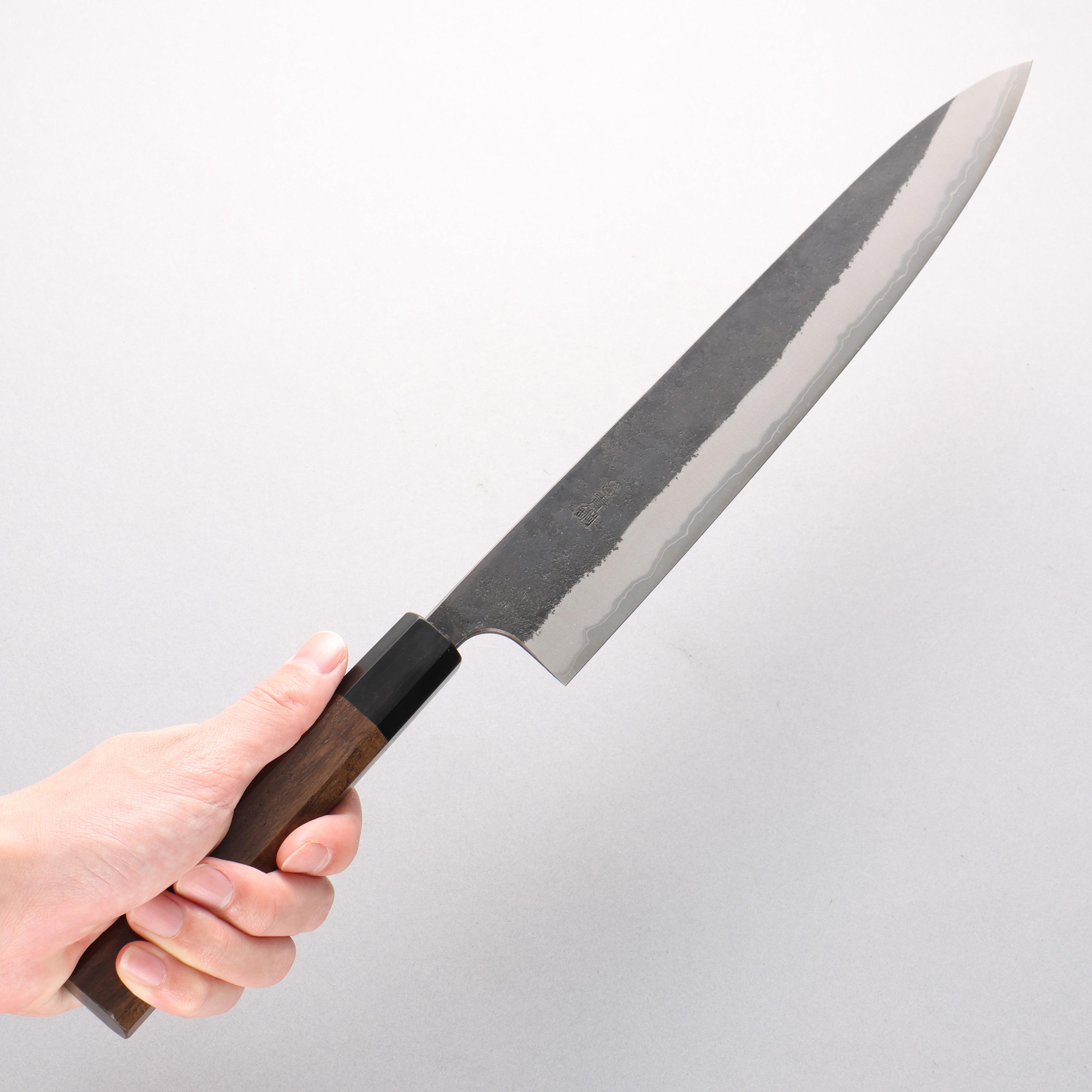 Nao Yamamoto Blue Super Kurouchi Sujihiki 270mm Walnut Handle - Seisuke Knife