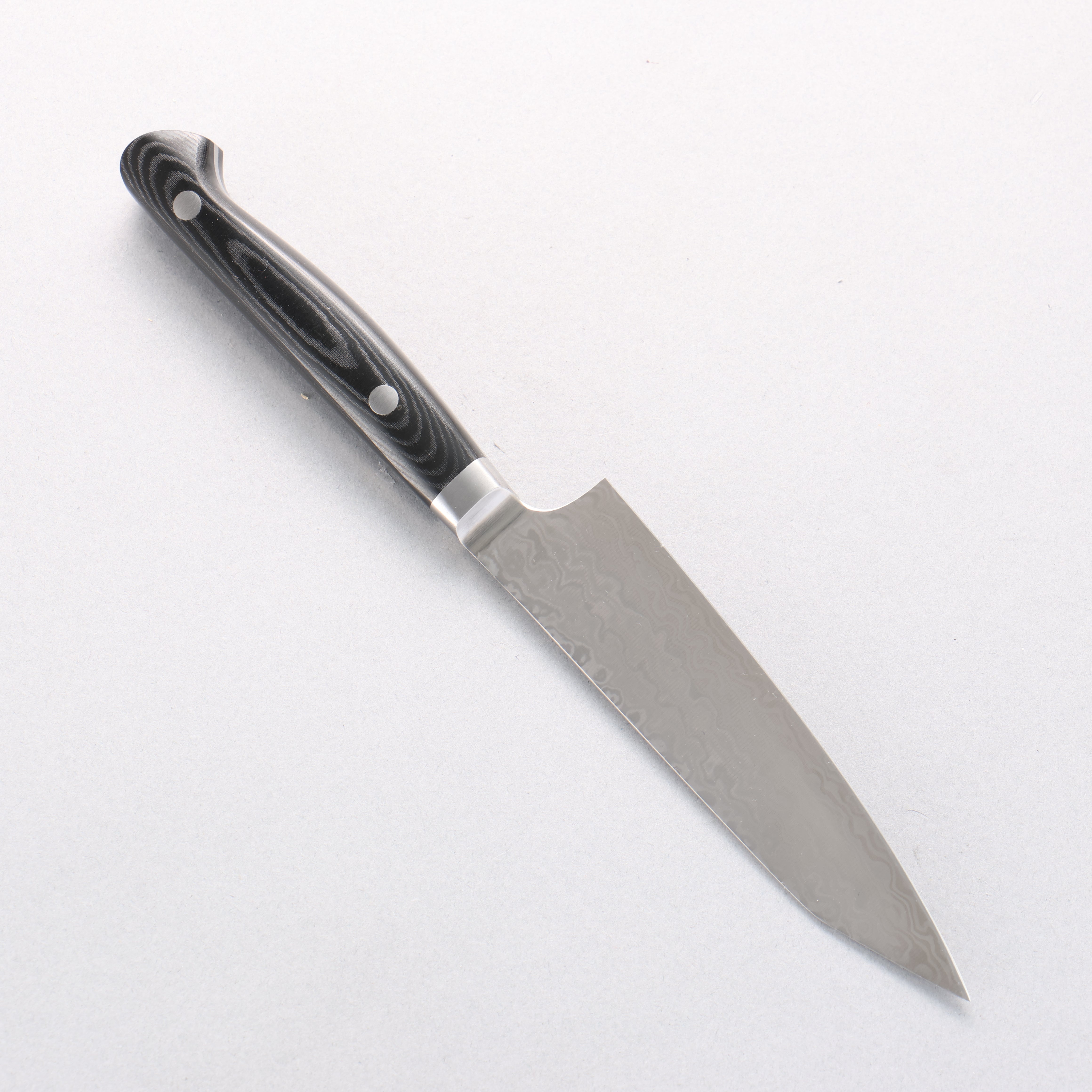 Sakai Takayuki Coreless Damascus Petty-Utility 120mm Black Micarta Handle - Seisuke Knife