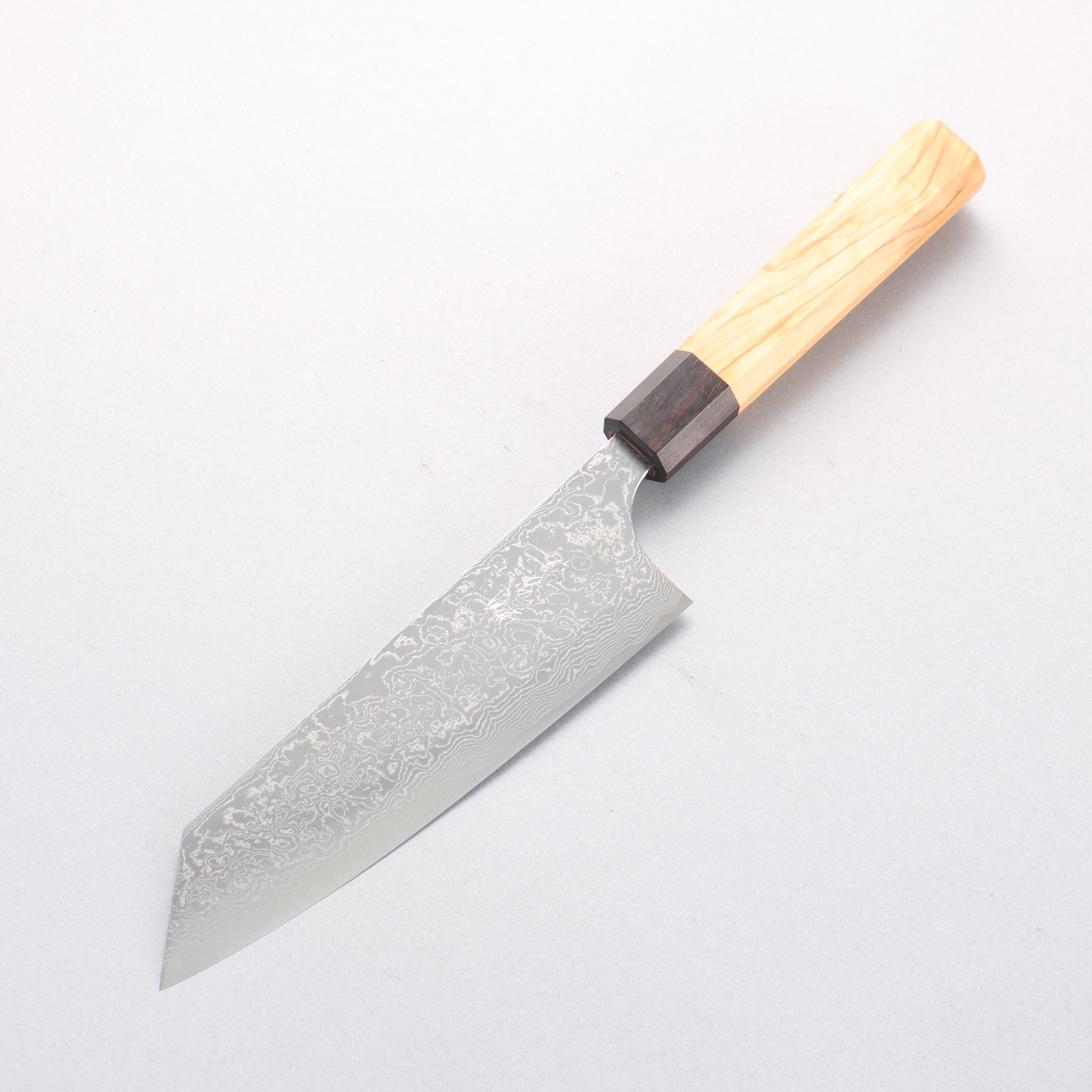 Anryu VG10 Migaki Damascus Bunka 170mm Olive Wood Handle - Seisuke Knife