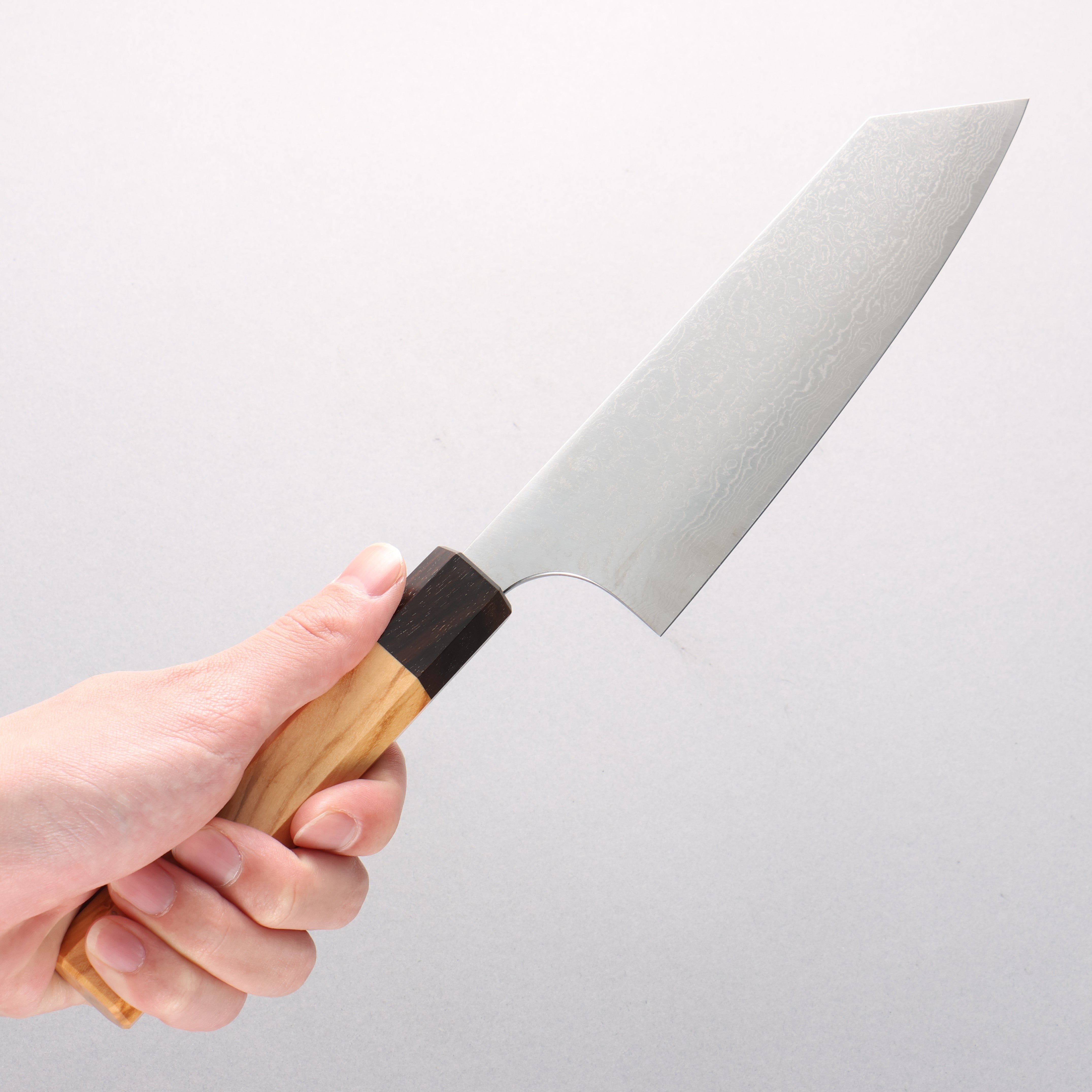 Anryu VG10 Migaki Damascus Bunka 170mm Olive Wood Handle - Seisuke Knife