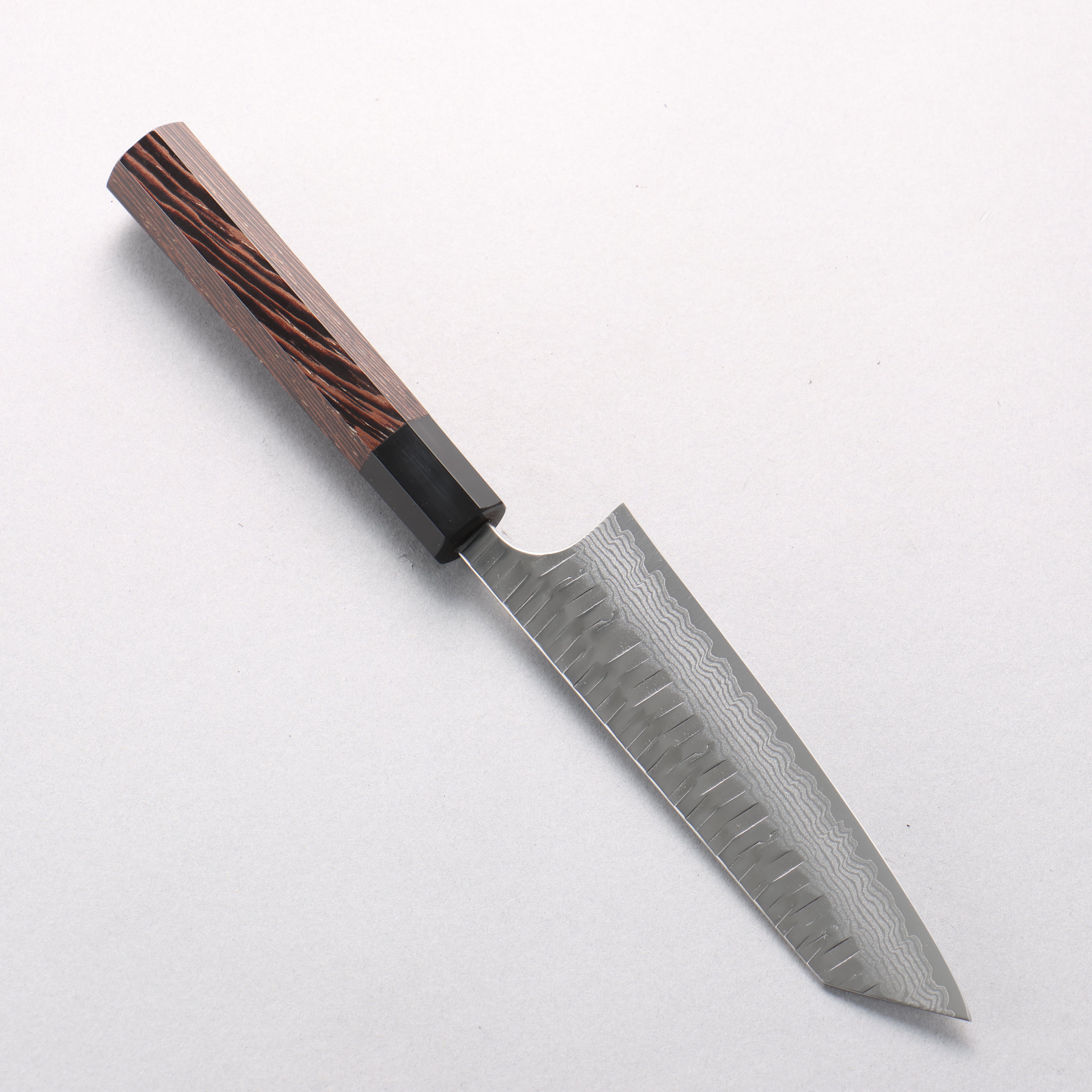 Yoshimi Kato Kasuri VG-XEOS Hammered Damascus Small Bunka 130mm Wenge Handle - Seisuke Knife