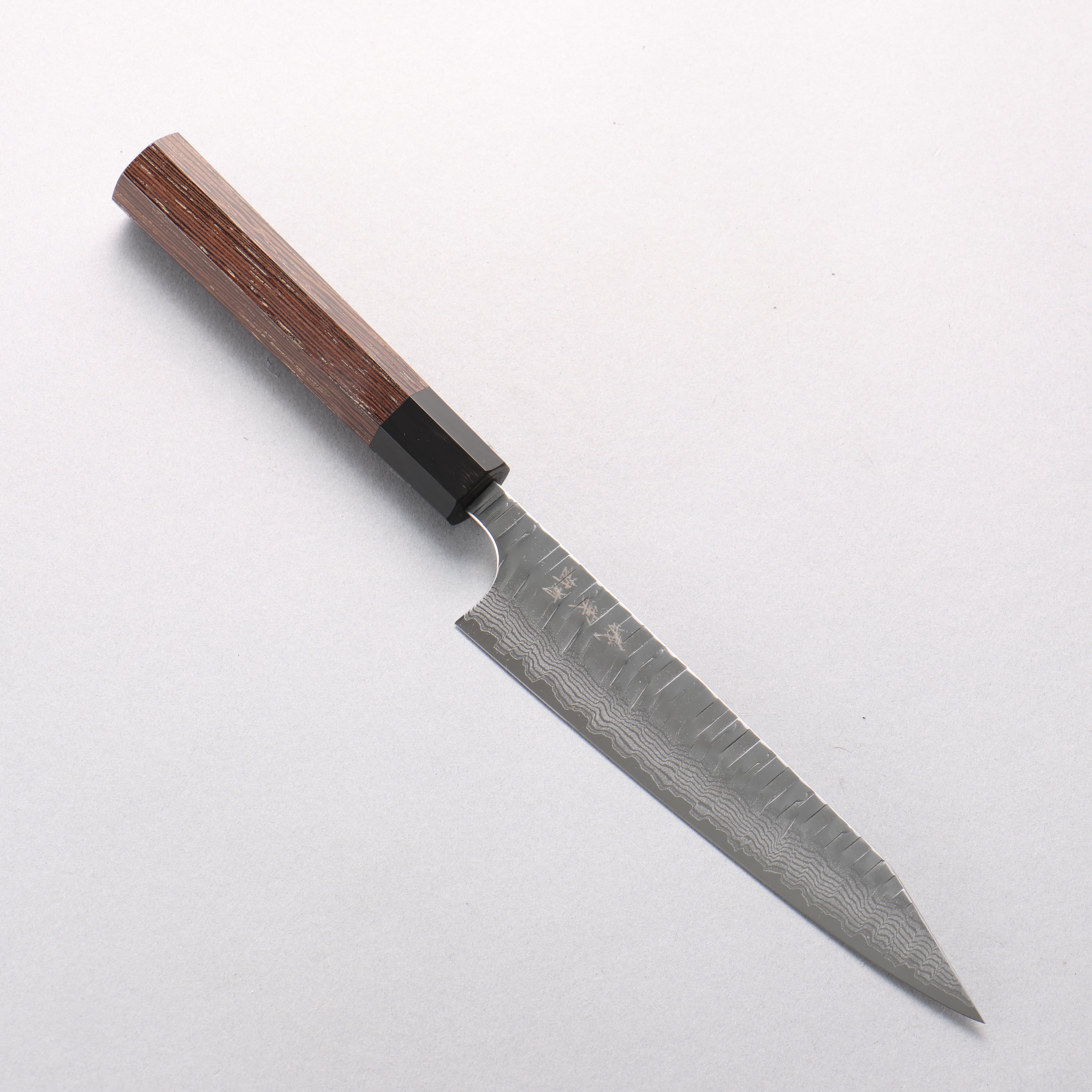 Yoshimi Kato Kasuri VG-XEOS Hammered Damascus Kiritsuke Petty-Utility 150mm Wenge Handle - Seisuke Knife