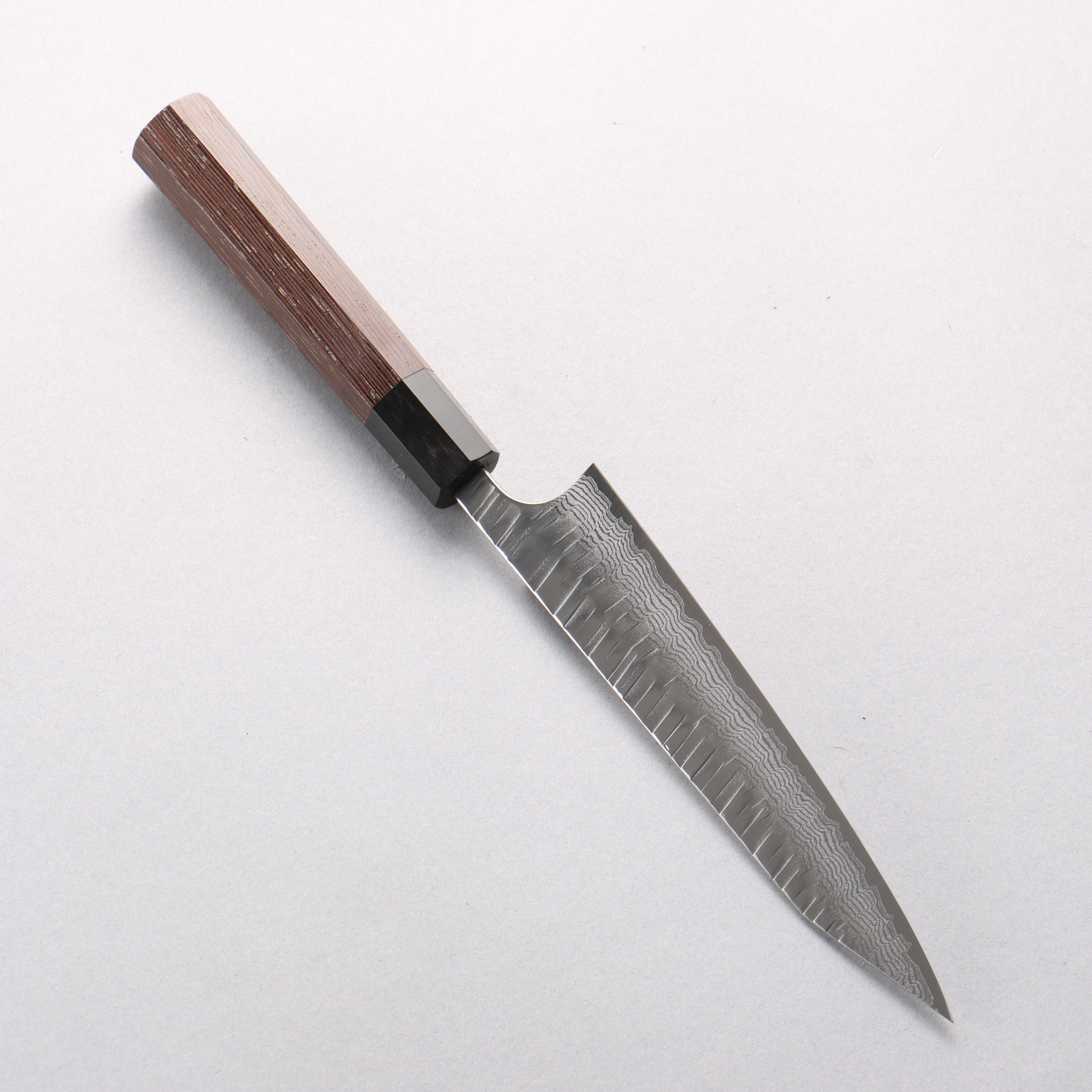 Yoshimi Kato Kasuri VG-XEOS Hammered Damascus Kiritsuke Petty-Utility 150mm Wenge Handle - Seisuke Knife