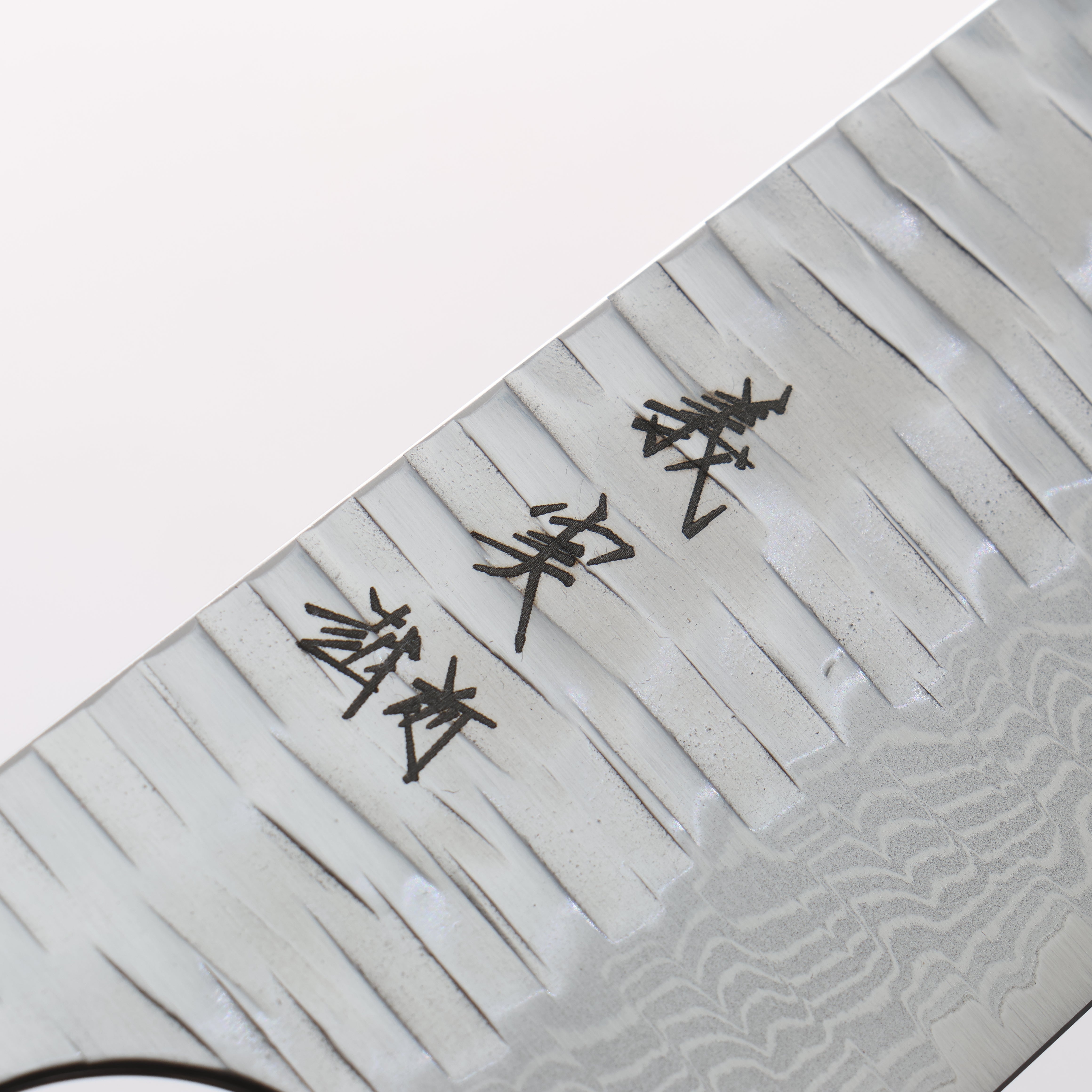 Yoshimi Kato Kasuri VG-XEOS Hammered Damascus Kiritsuke Gyuto 210mm Ebony Wood & Blue Marble Resin Handle - Seisuke Knife