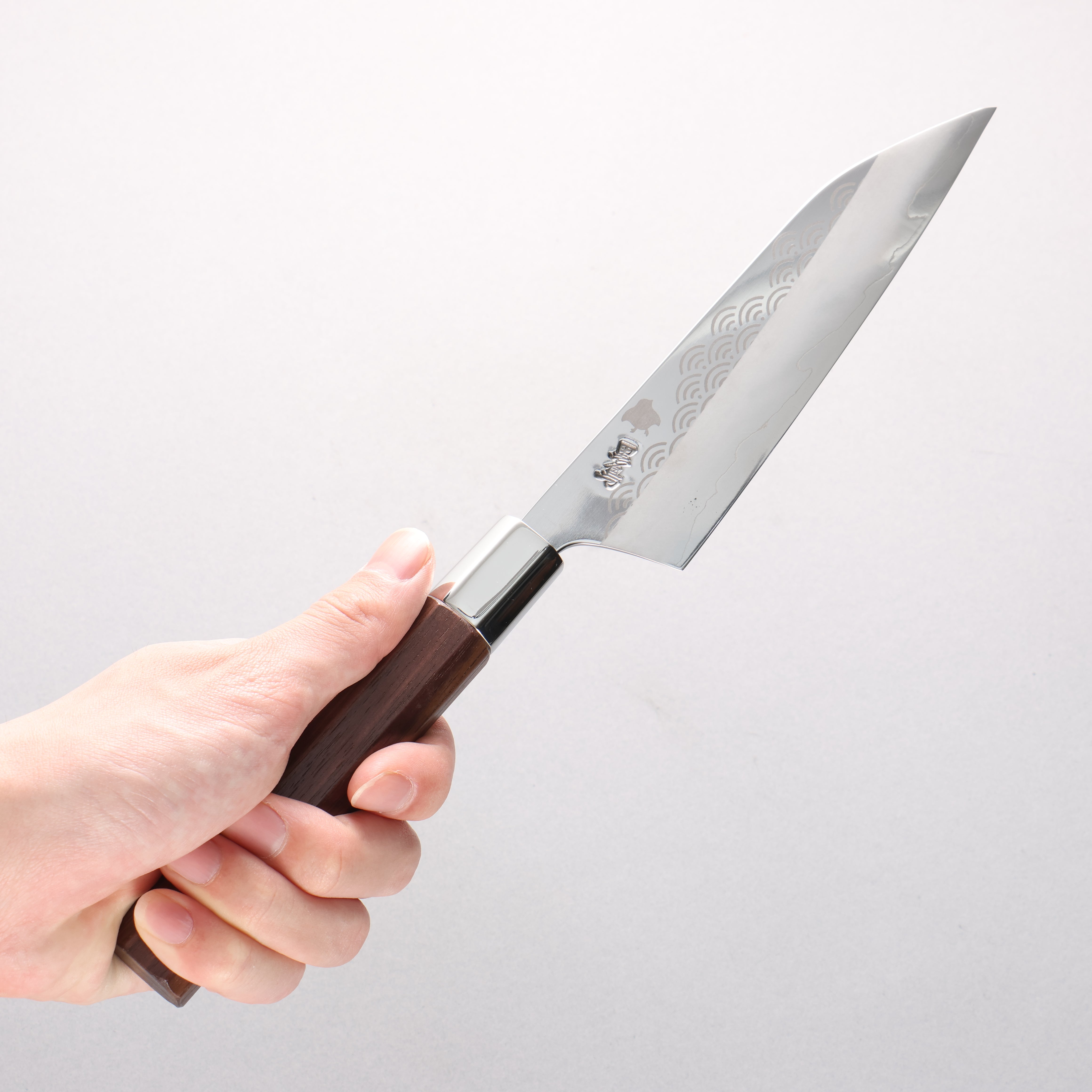 Kurotori Silver Steel No.3 Migaki Hama-Chidori Petty-Utility 150mm Walnut Handle - Seisuke Knife