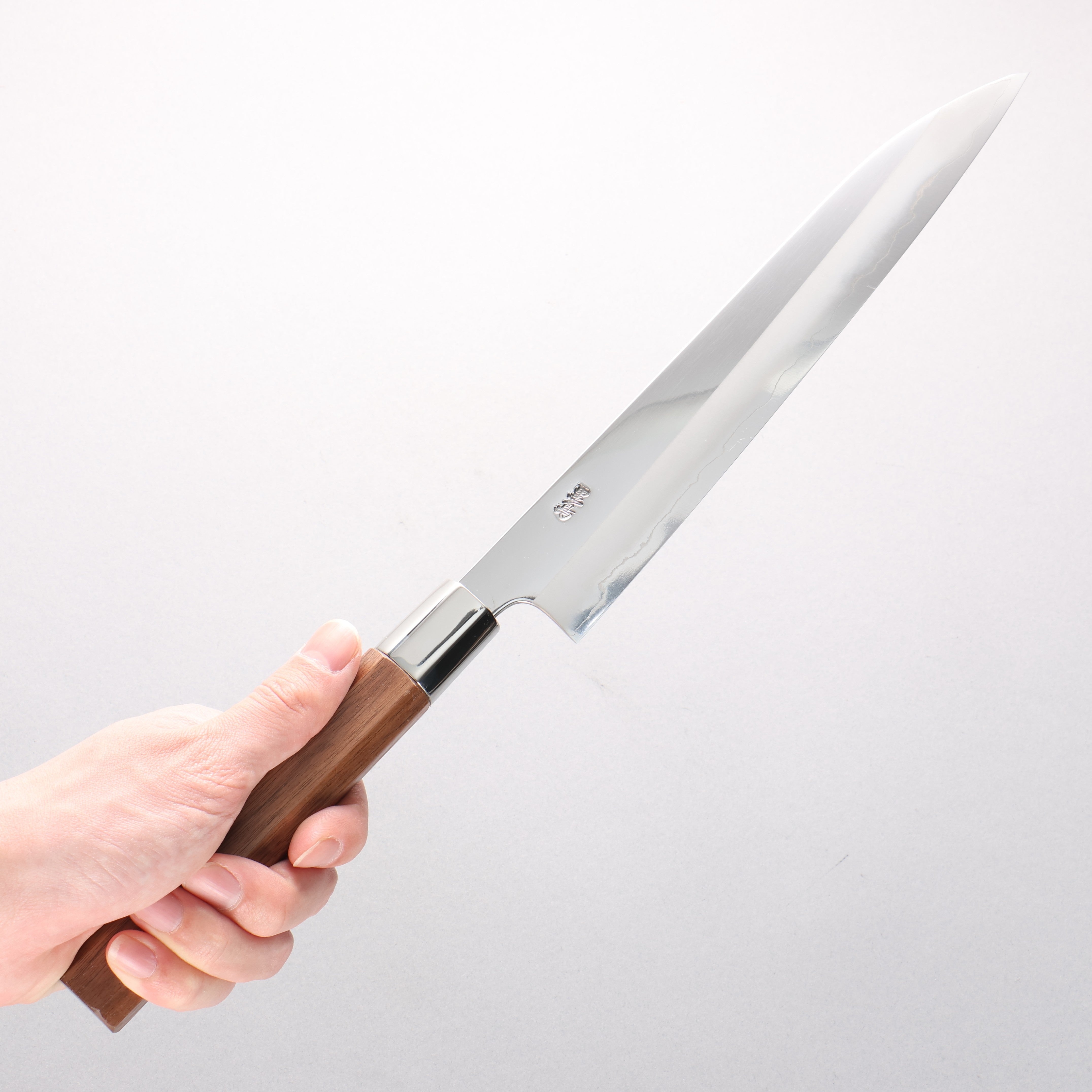 Kurotori Silver Steel No.3 Migaki Yanagiba 240mm Walnut Handle - Seisuke Knife