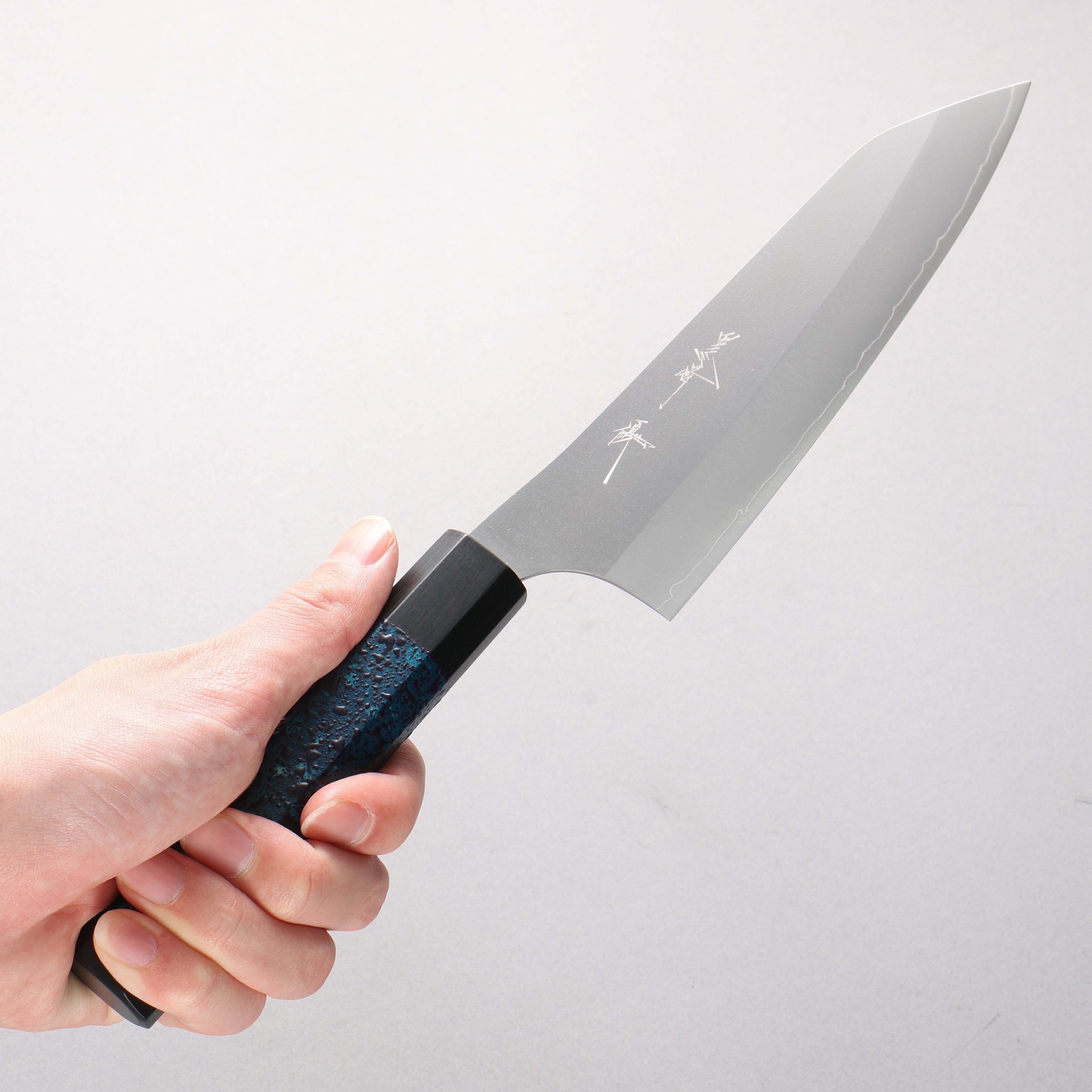 Yu Kurosaki New Gekko VG-XEOS Bunka 170mm Indigo Lacquered (Tenmoku) Handle - Seisuke Knife