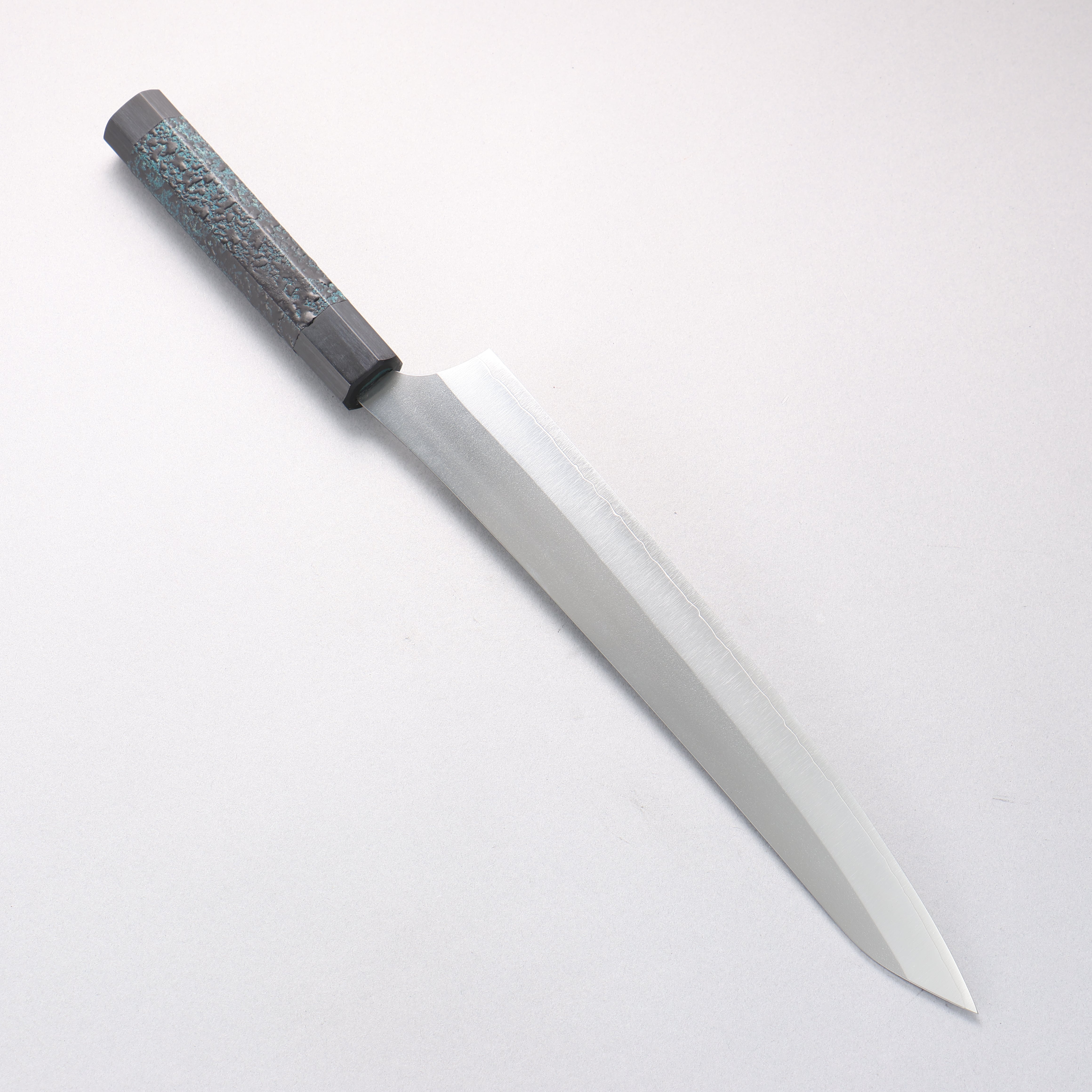 Yu Kurosaki New Gekko VG-XEOS Sujihiki 270mm Indigo Lacquered (Tenmoku) Handle - Seisuke Knife