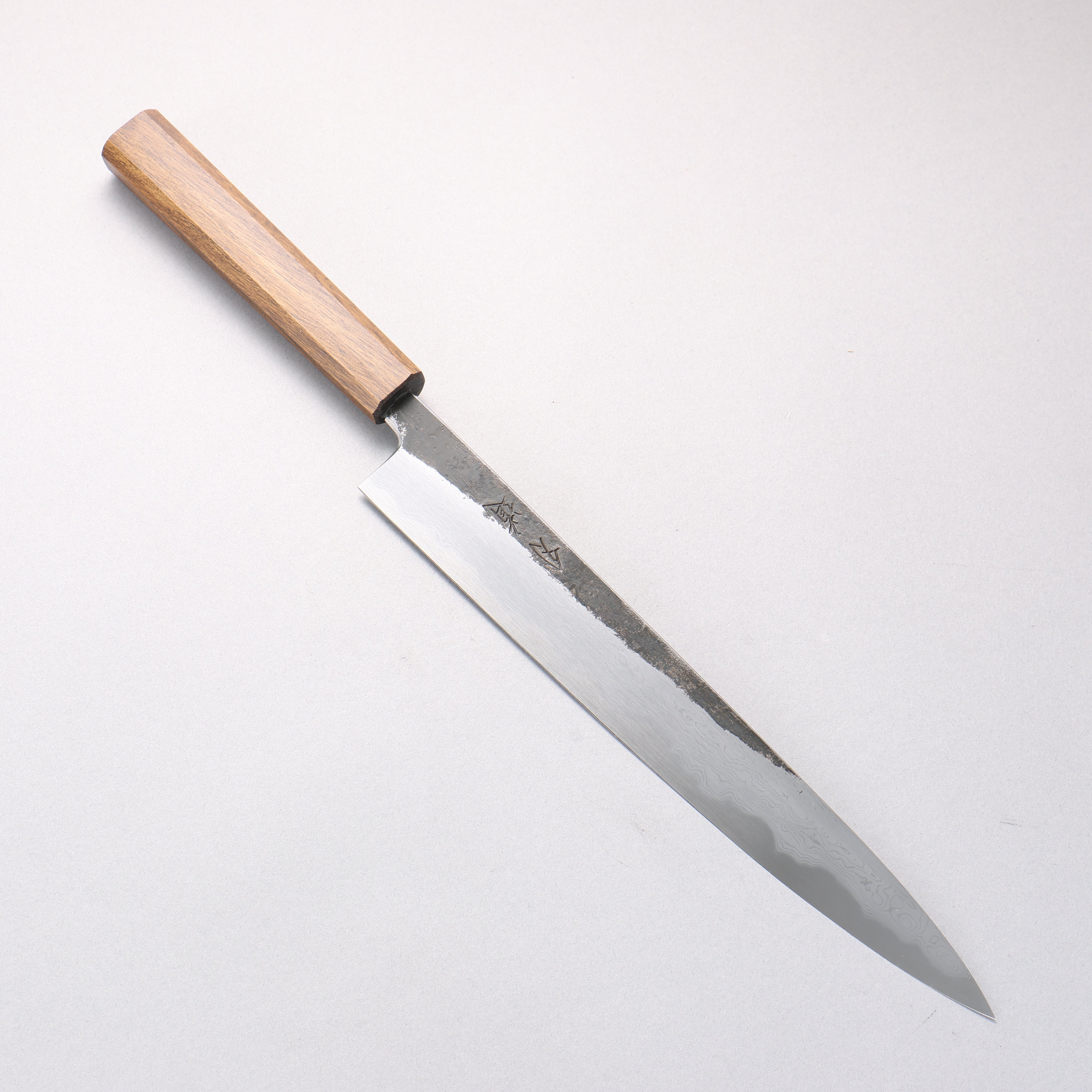 Hado Sumi Blue Steel No.1 Black Finished Damascus Gyuto 270mm Oak (Baikoku / Soot Black) Handle - Seisuke Knife