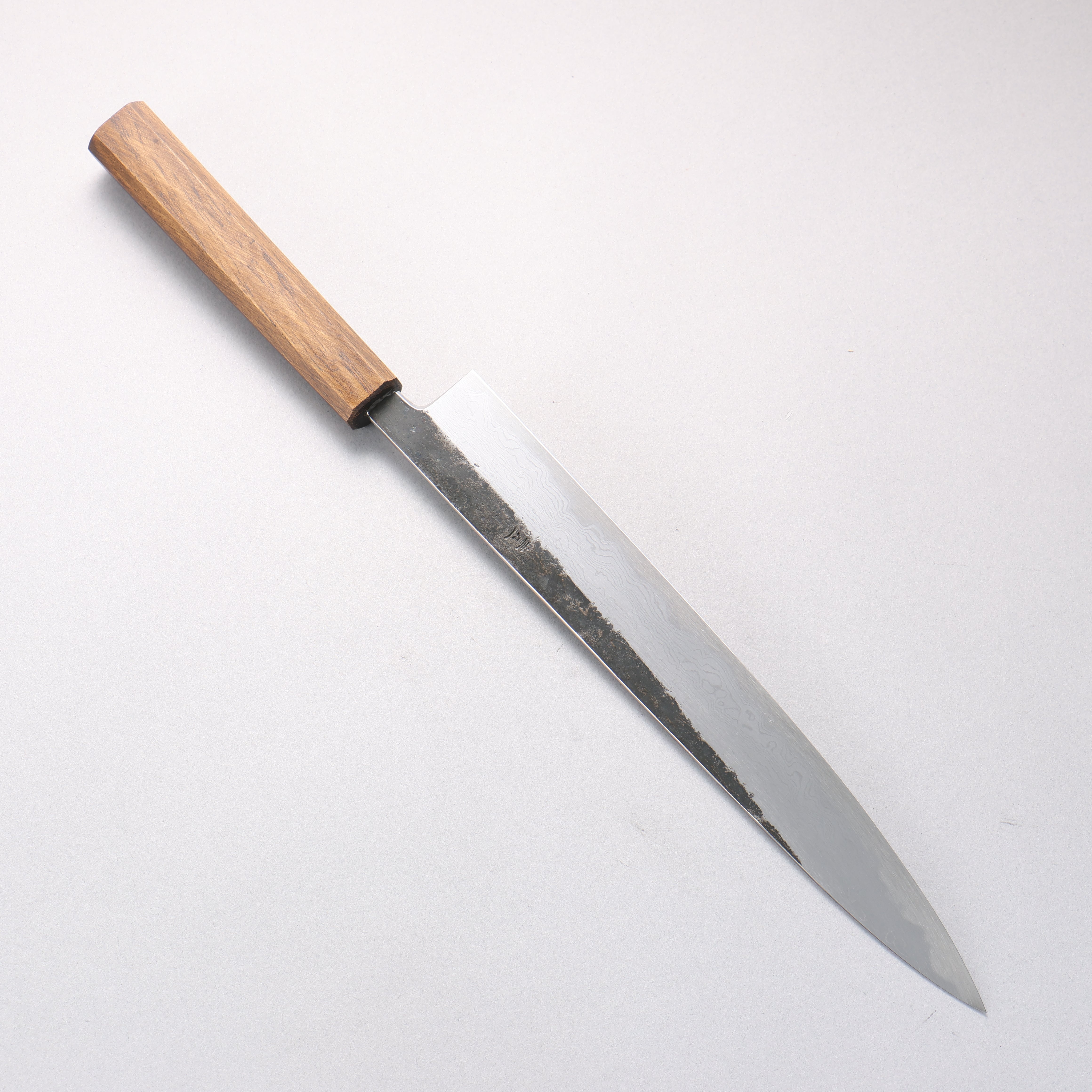 Hado Sumi Blue Steel No.1 Black Finished Damascus Gyuto 270mm Oak (Baikoku / Soot Black) Handle - Seisuke Knife