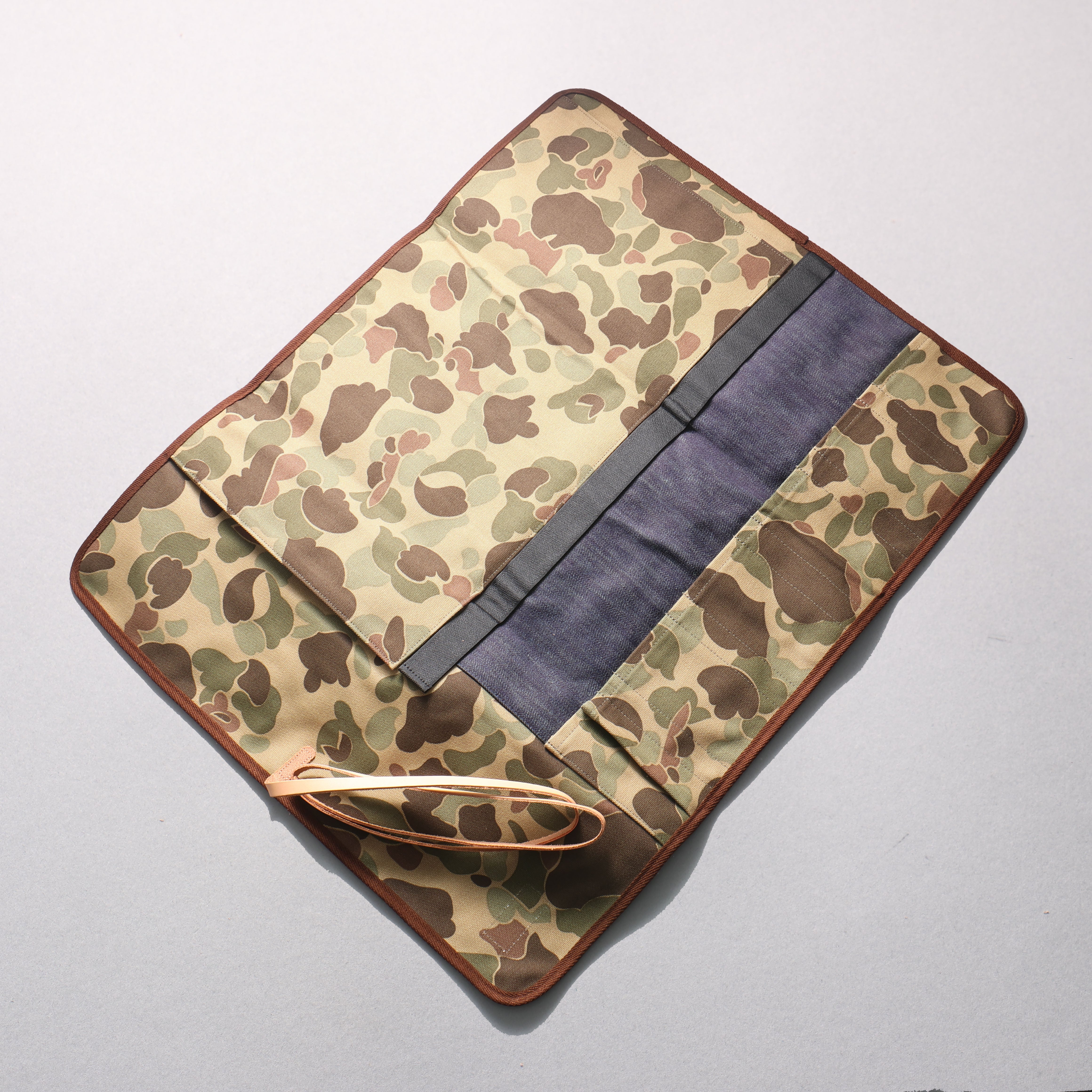 West Japan Tools 6 Pocket Knife Roll (Camouflage) - Seisuke Knife