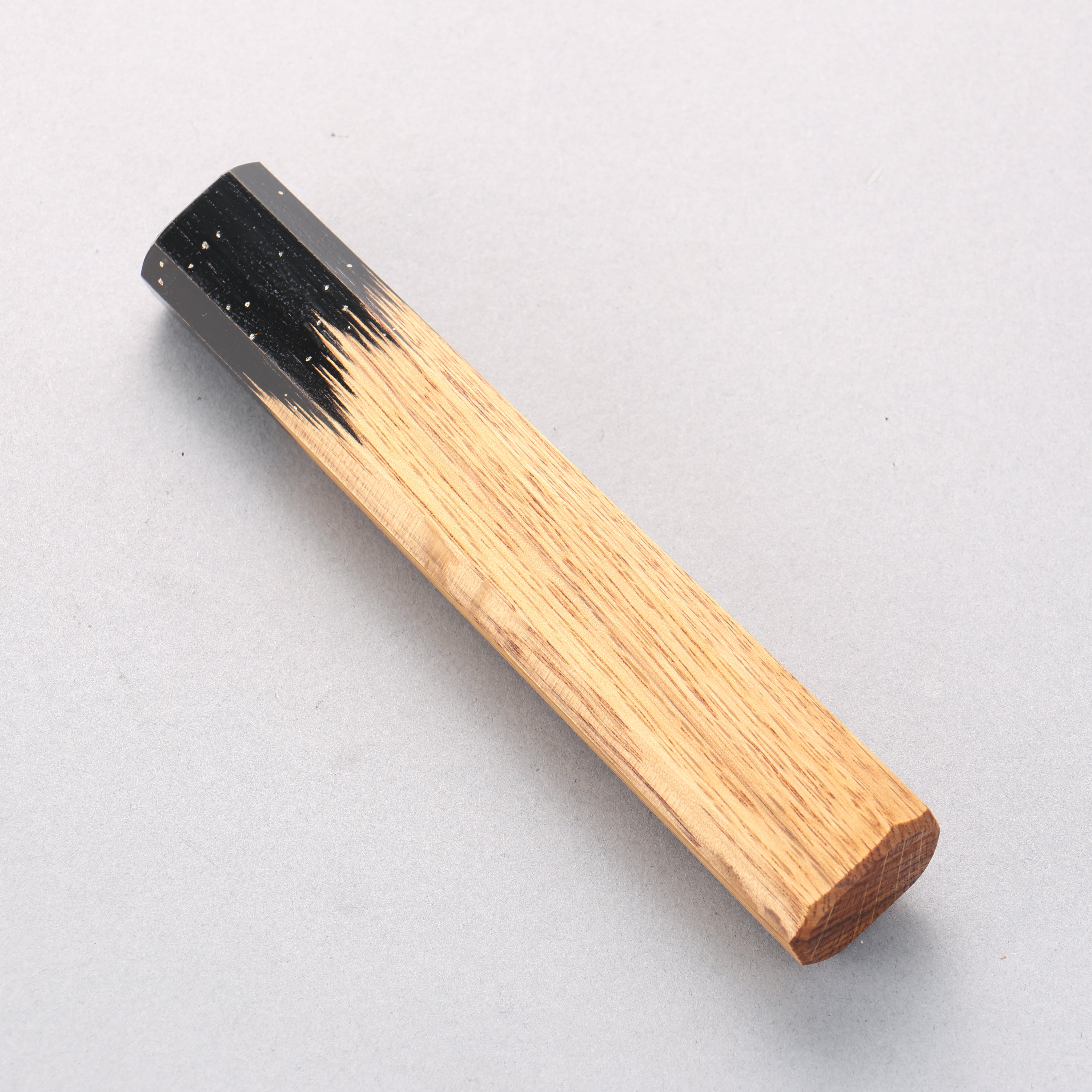 Octagonal Kokushin Lacquered Oak Knife Handle (Large) - Seisuke Knife