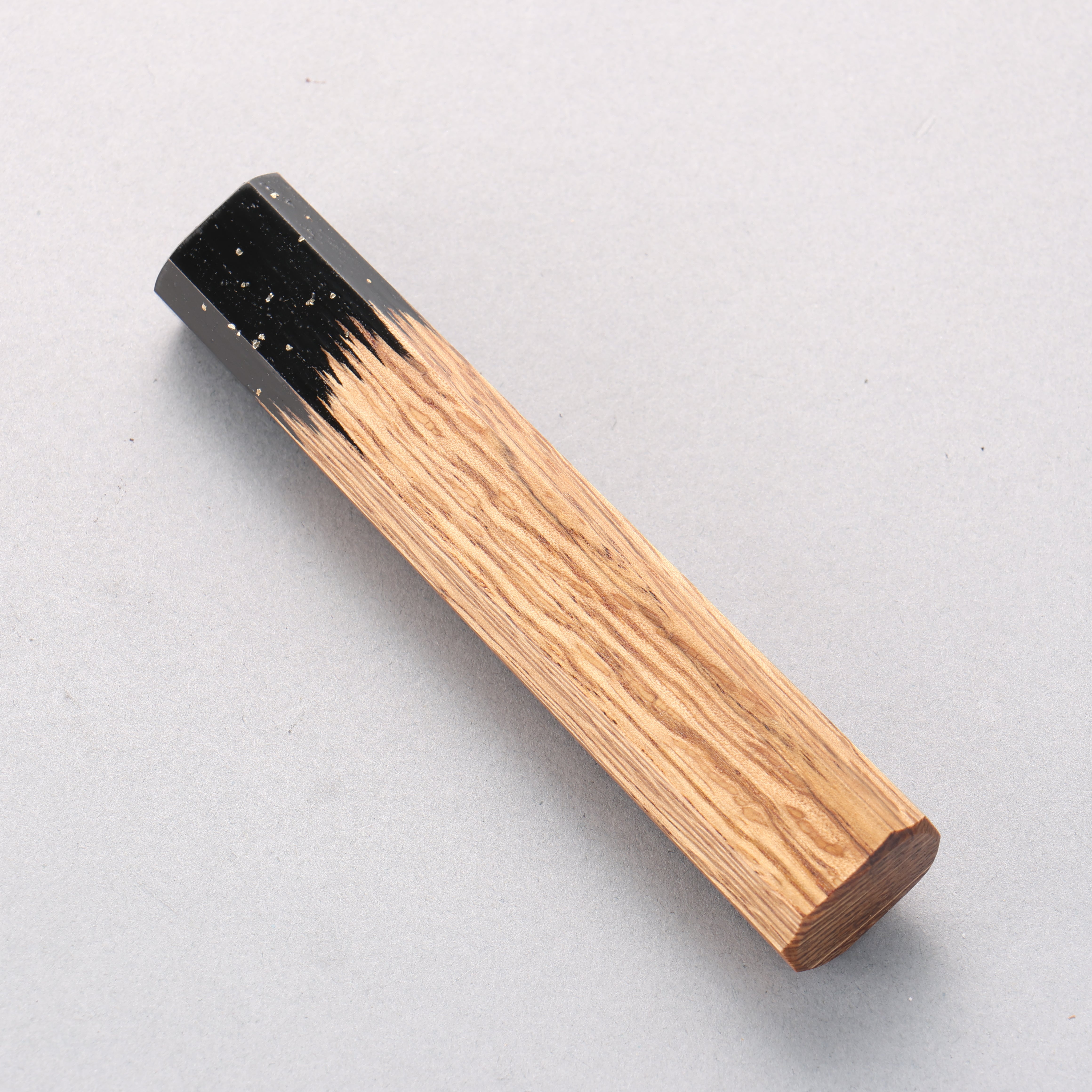 Octagonal Kokushin Lacquered Oak Knife Handle (Small) - Seisuke Knife