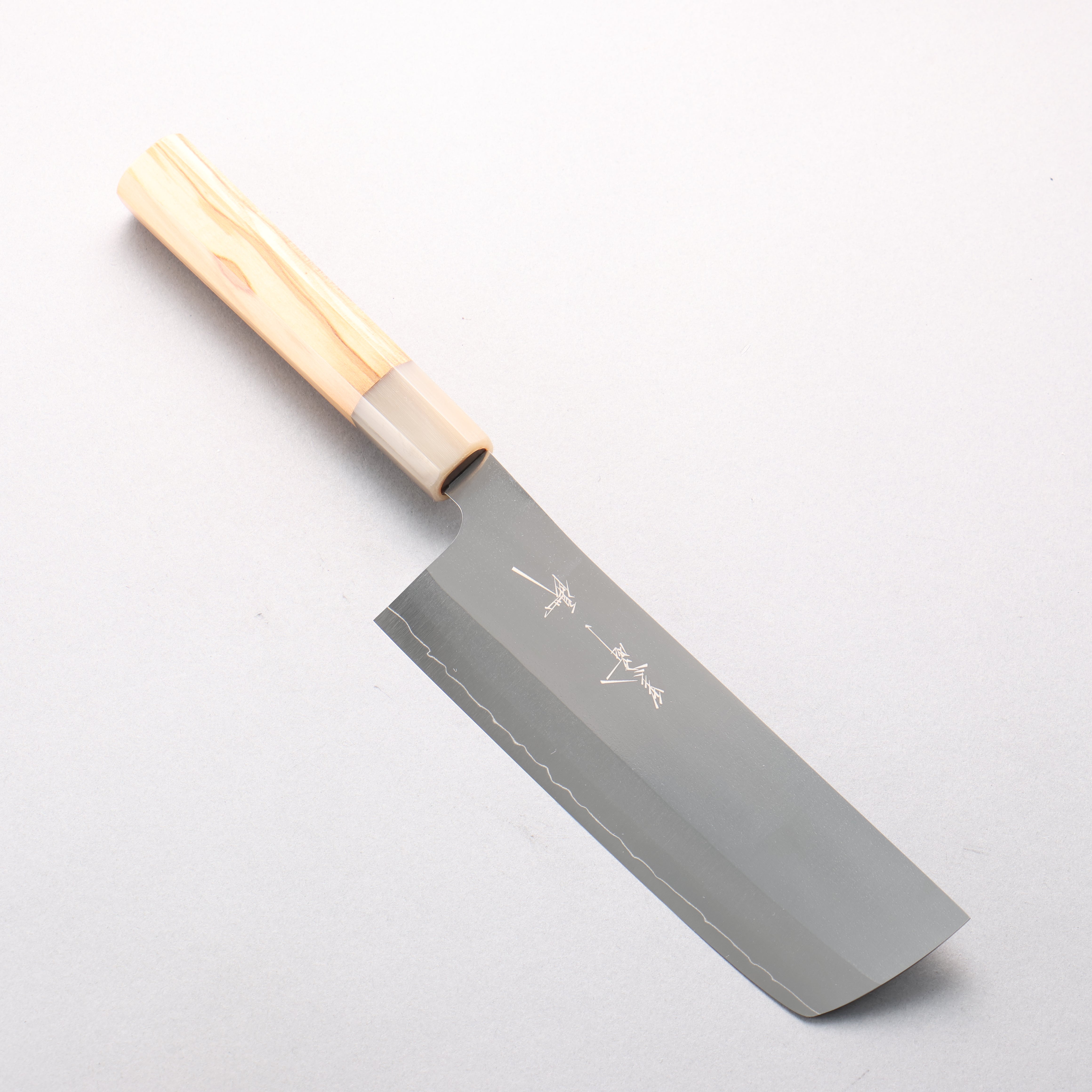 Yu Kurosaki New Gekko VG-XEOS Nakiri 165mm Olive Tree (ferrule: White Water Buffalo Horn) Handle - Seisuke Knife