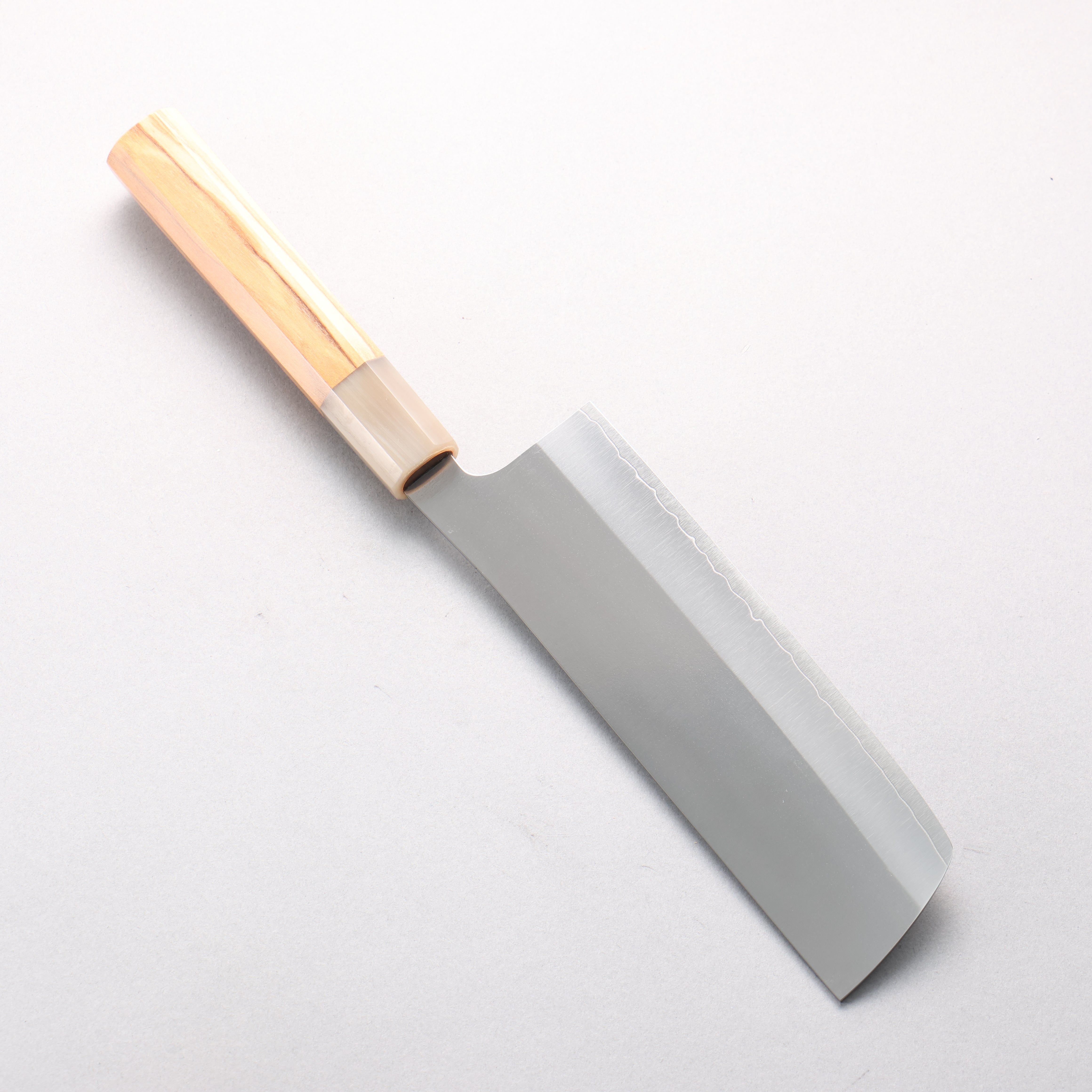 Yu Kurosaki New Gekko VG-XEOS Nakiri 165mm Olive Tree (ferrule: White Water Buffalo Horn) Handle - Seisuke Knife