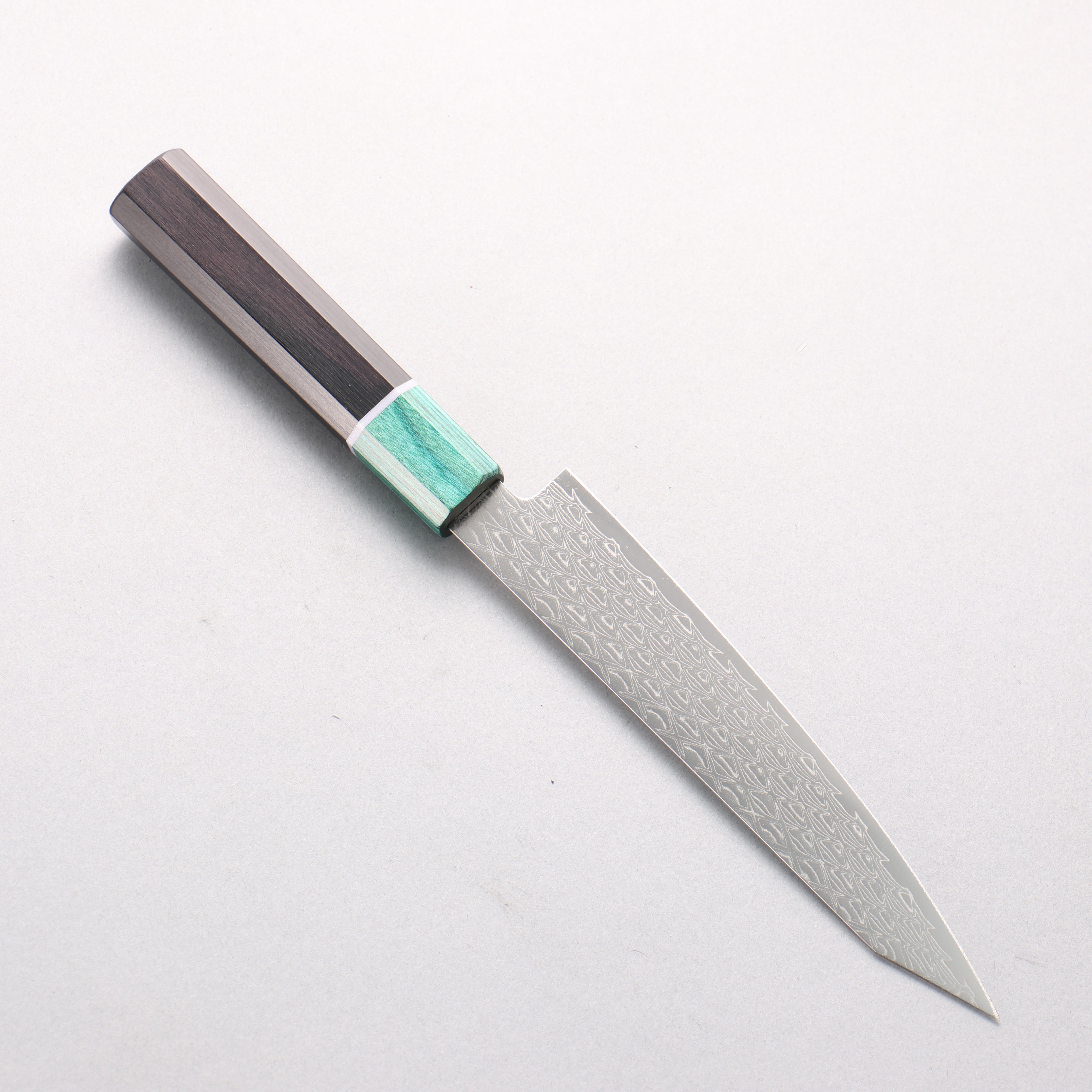 Seisuke AUS10 Mirror Crossed Kiritsuke Petty-Utility 150mm Black & Green Pakkawood Handle - Seisuke Knife