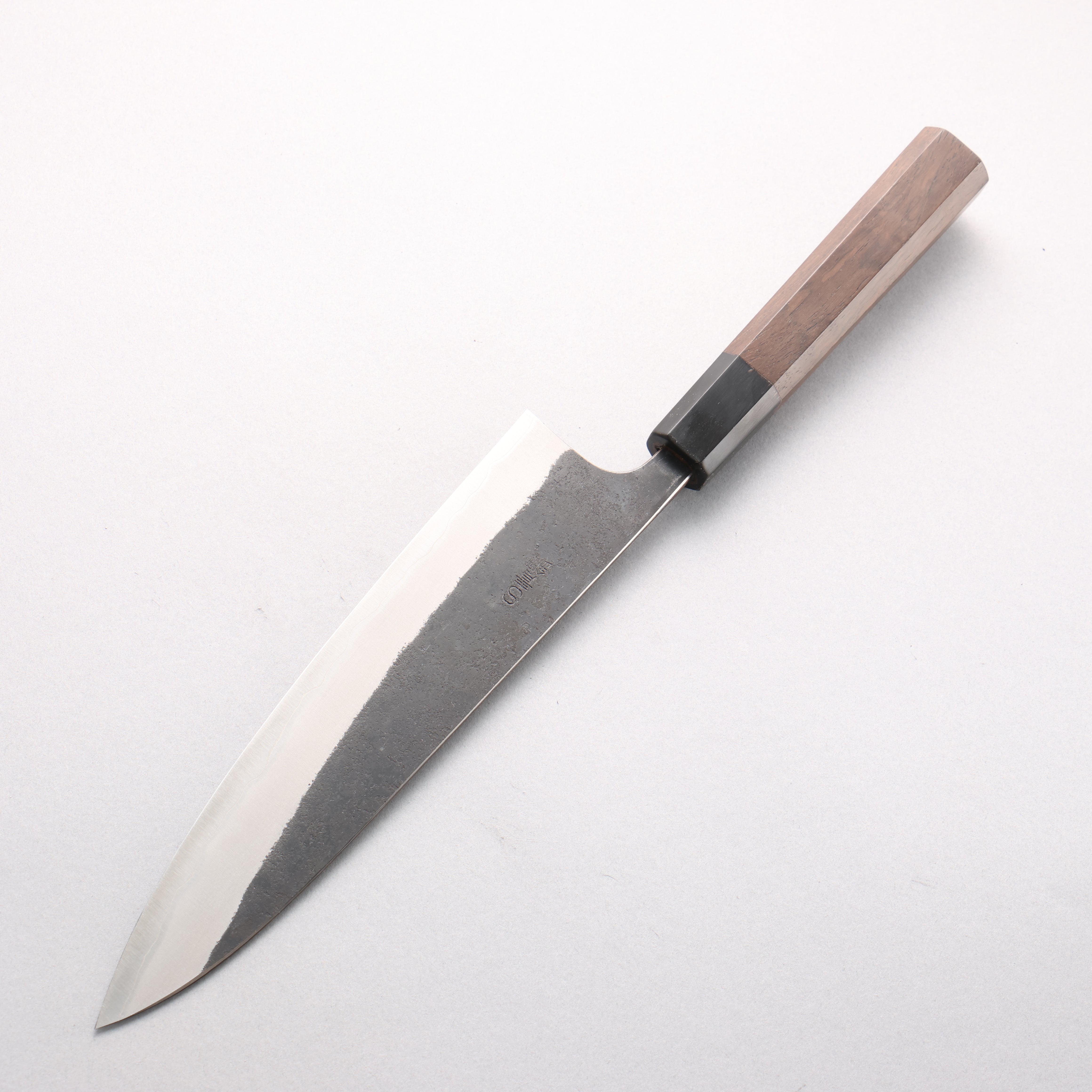 Nao Yamamoto Blue Super Kurouchi Gyuto 210mm Walnut Handle - Seisuke Knife