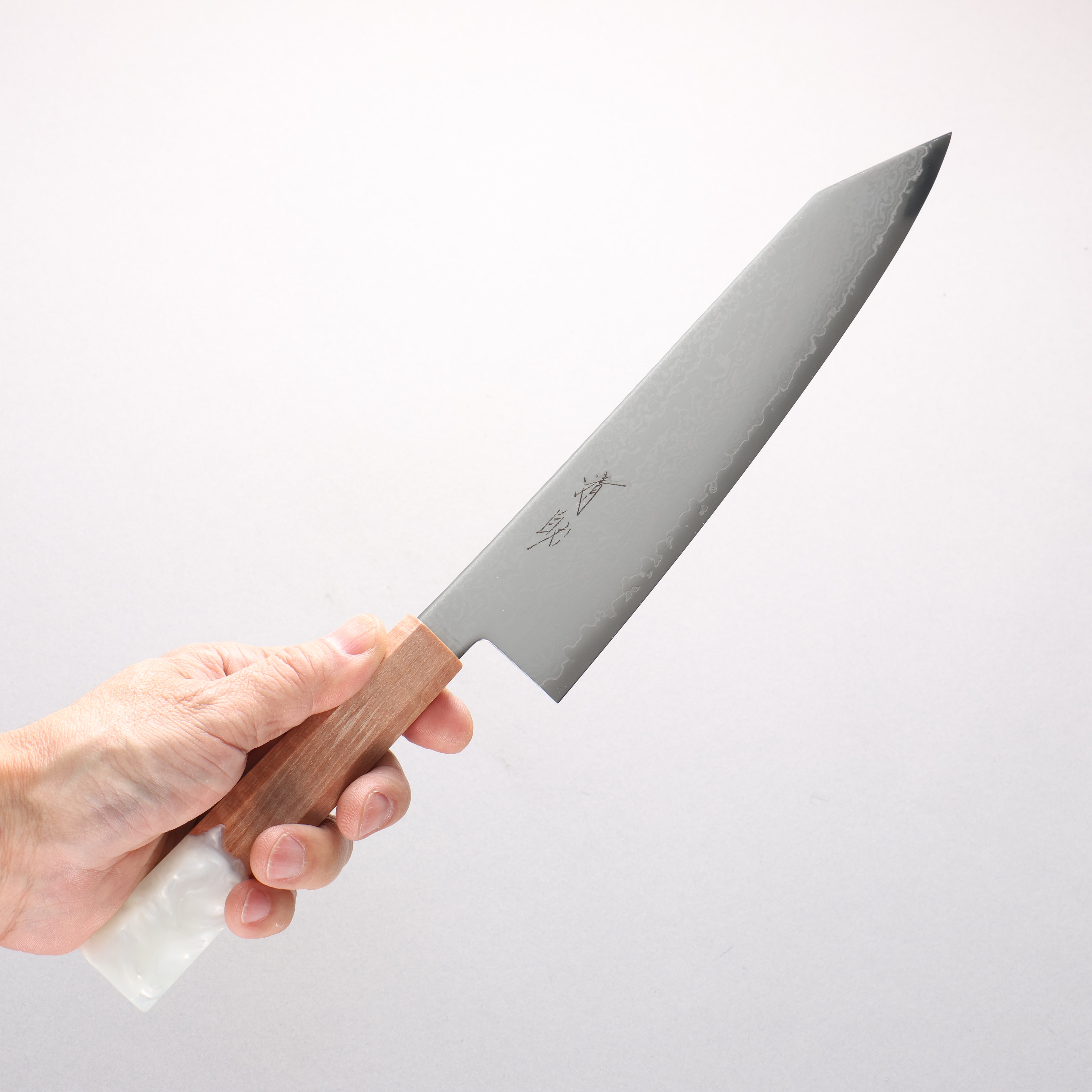 Seisuke VG10 Damascus Kiritsuke Gyuto 210mm Maple with White Resin Handle - Seisuke Knife