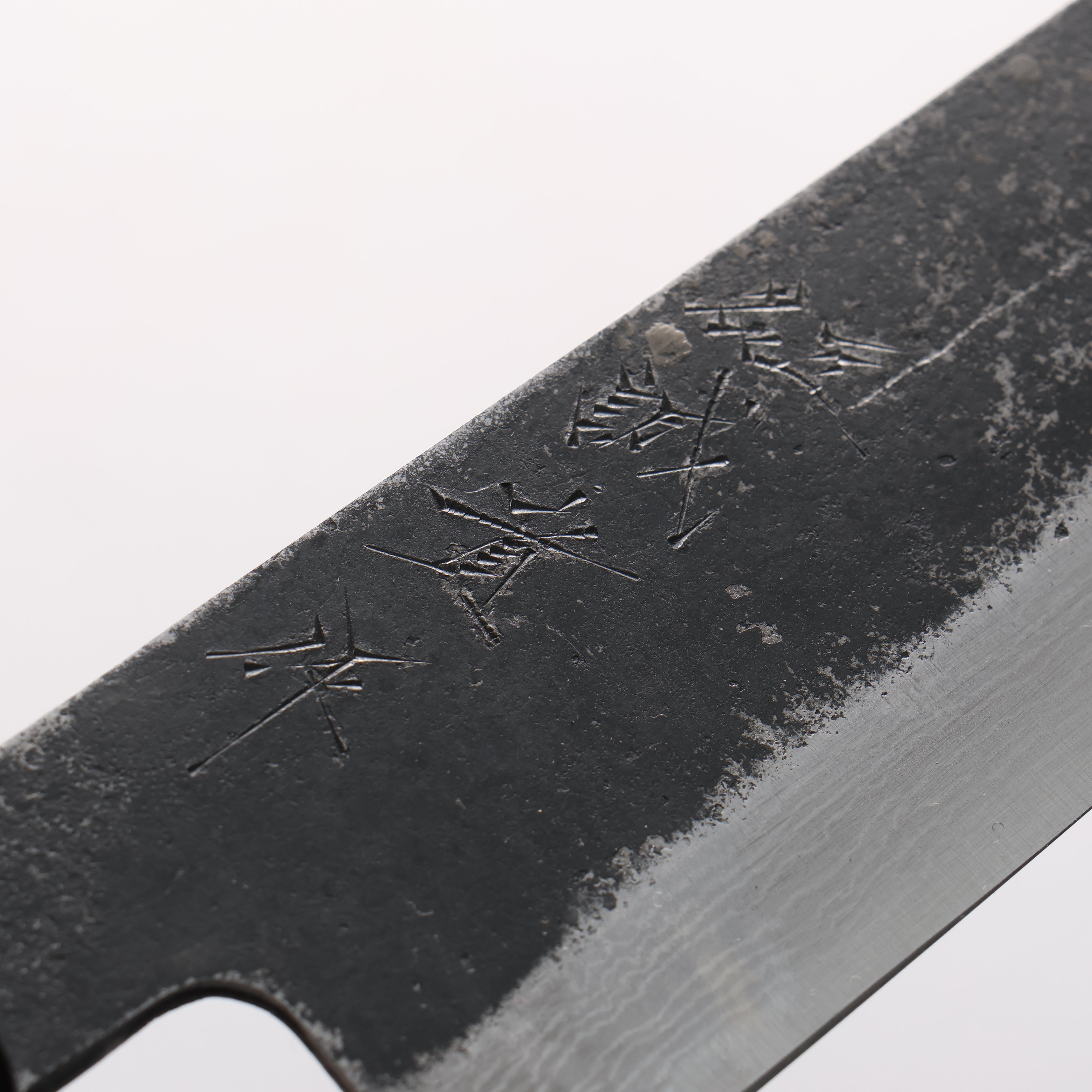 Shigeki Tanaka TEKKA Blue Steel No.2 Kurouchi Damascus Santoku 170mm Walnut Handle - Seisuke Knife