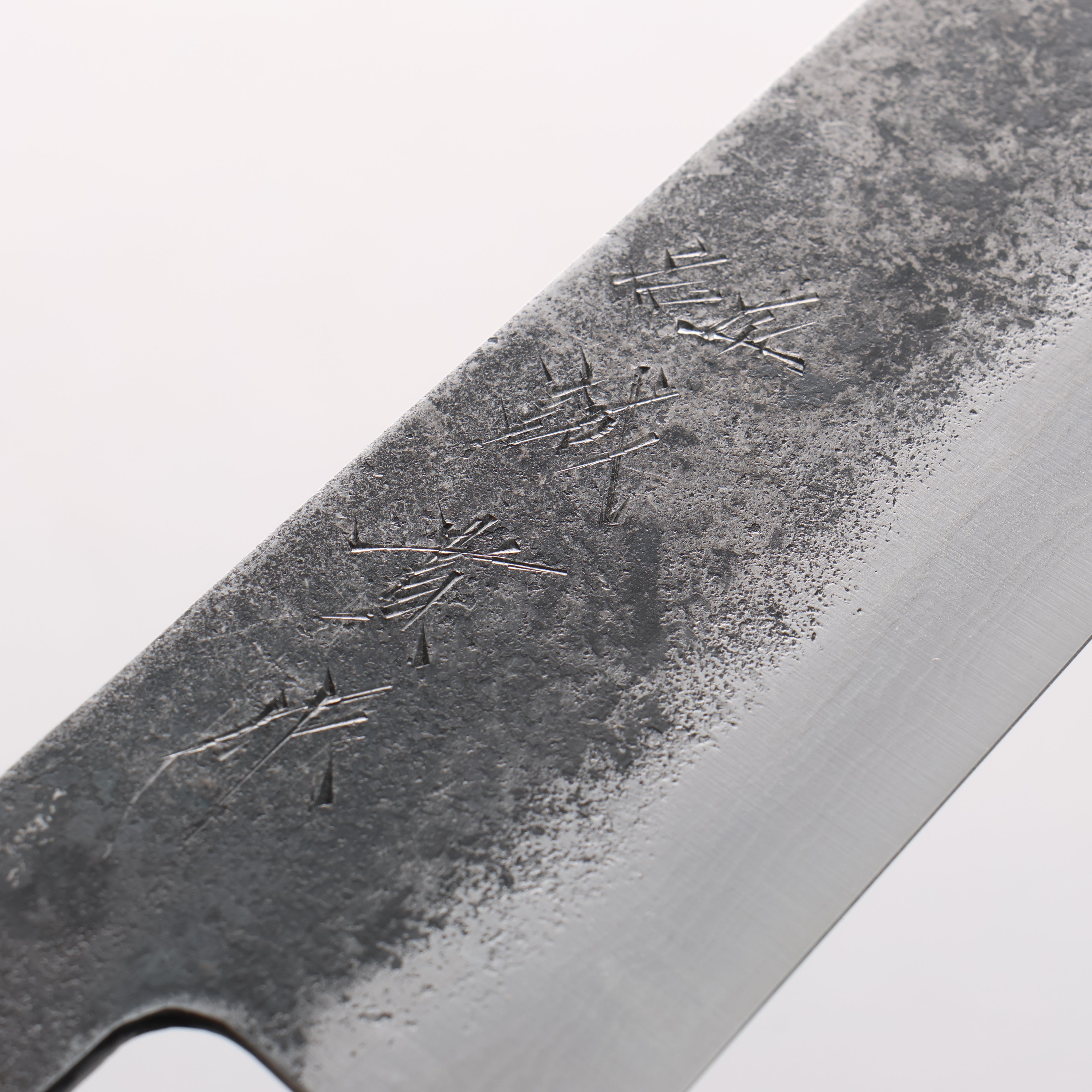 Shigeki Tanaka Blue Steel No.2 Damascus Kurouchi Santoku 170mm Magnolia Handle - Seisuke Knife