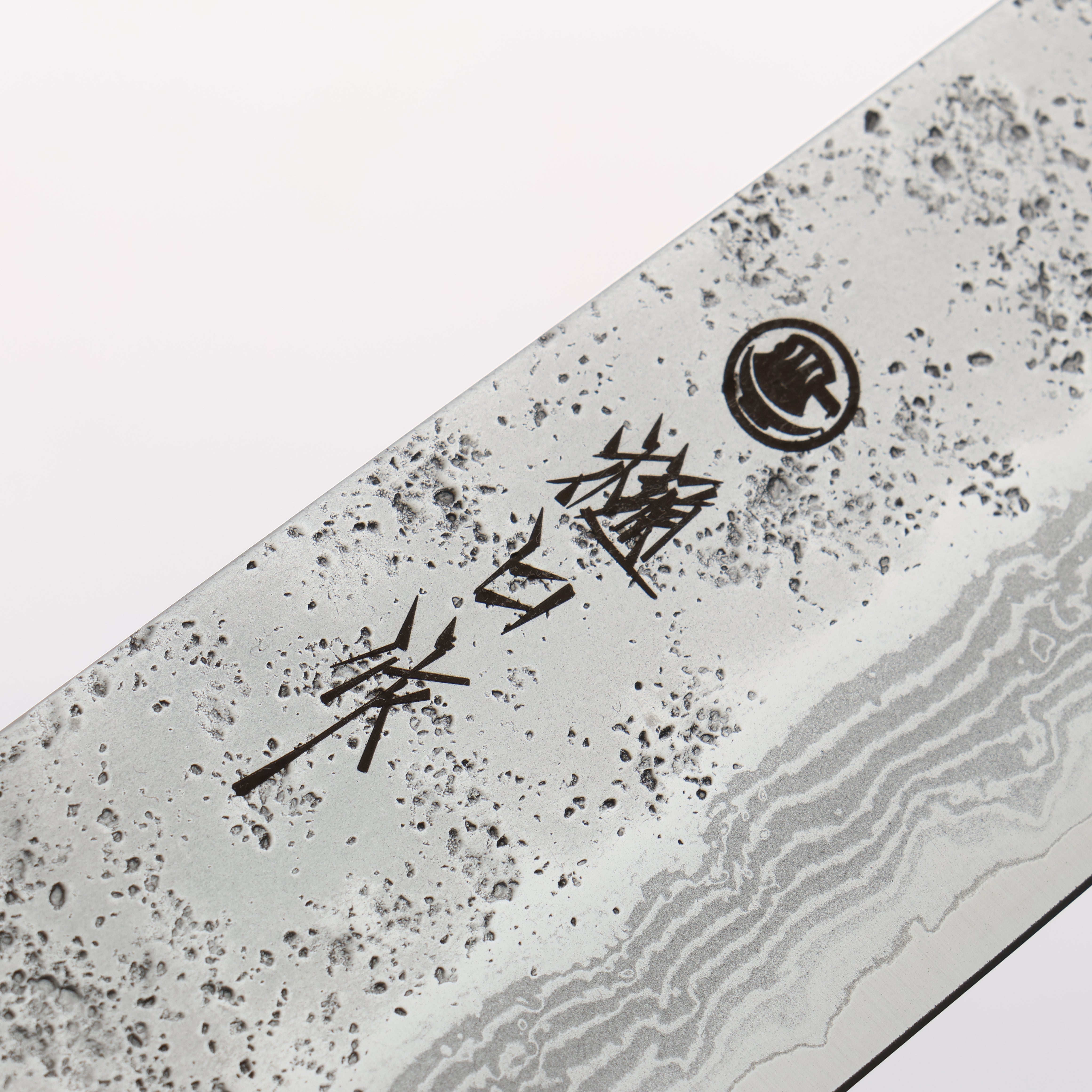 Higuchi VG10 8 Layer Damascus Nashiji Santoku 180mm Gray Pakka wood Handle - Seisuke Knife