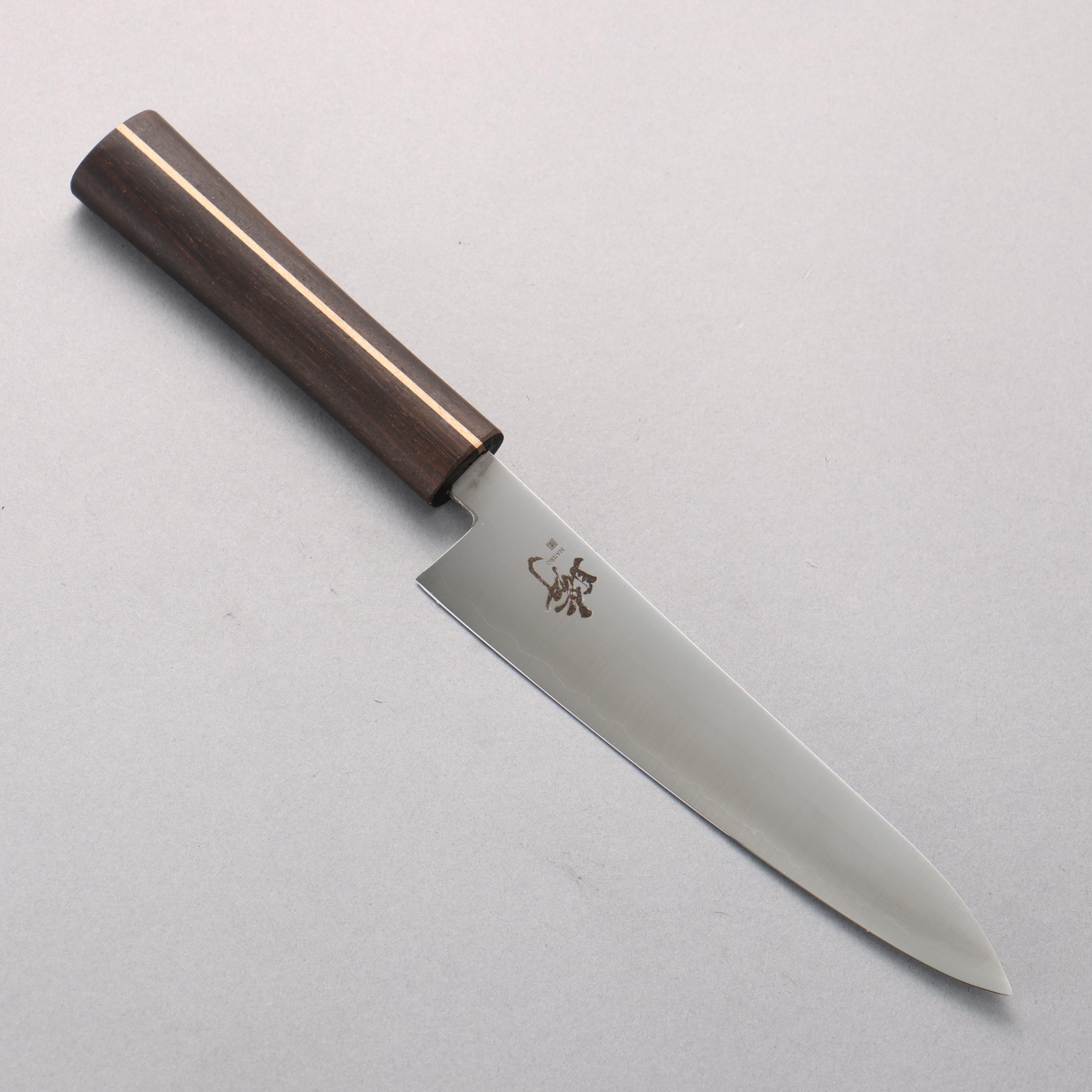 Shigeki Tanaka Majiro Silver Steel No.3 Petty-Utility 150mm Ebony Wood Handle - Seisuke Knife