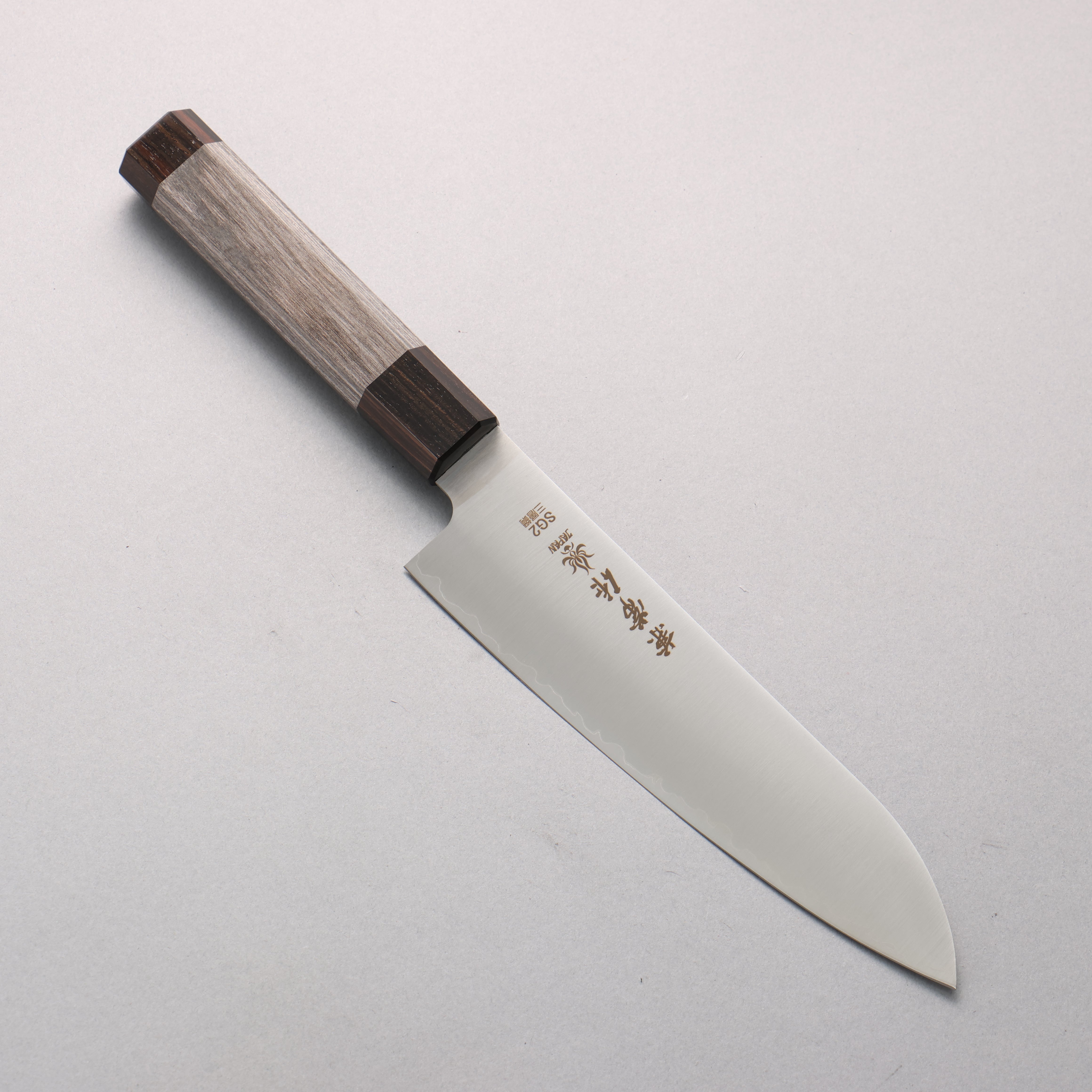 Kanetsune SG2 Santoku 180mm Gray Pakka wood Handle - Seisuke Knife