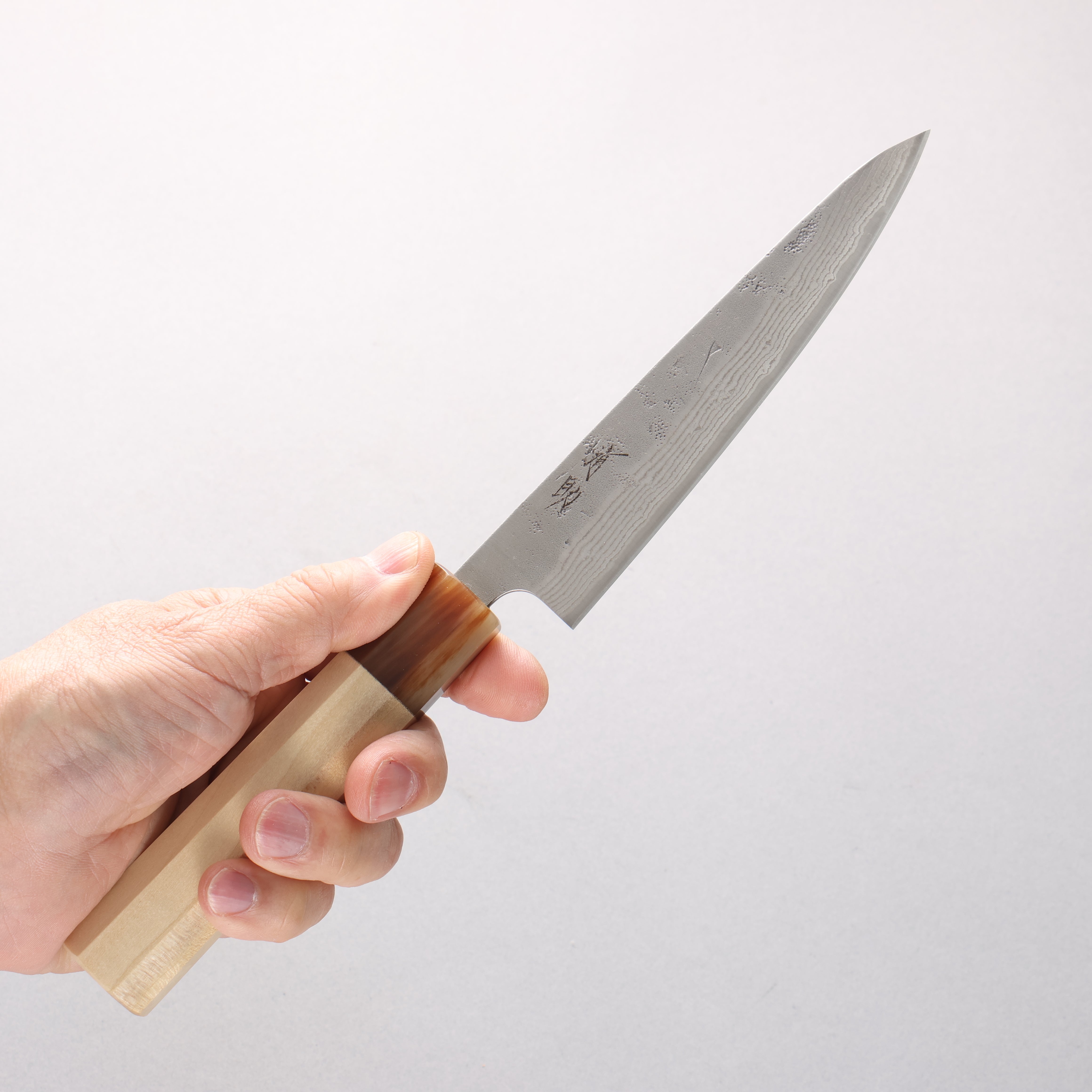 Seisuke Swedish Steel-stn Damascus Washiji Petty-Utility 135mm Magnolia Handle - Seisuke Knife