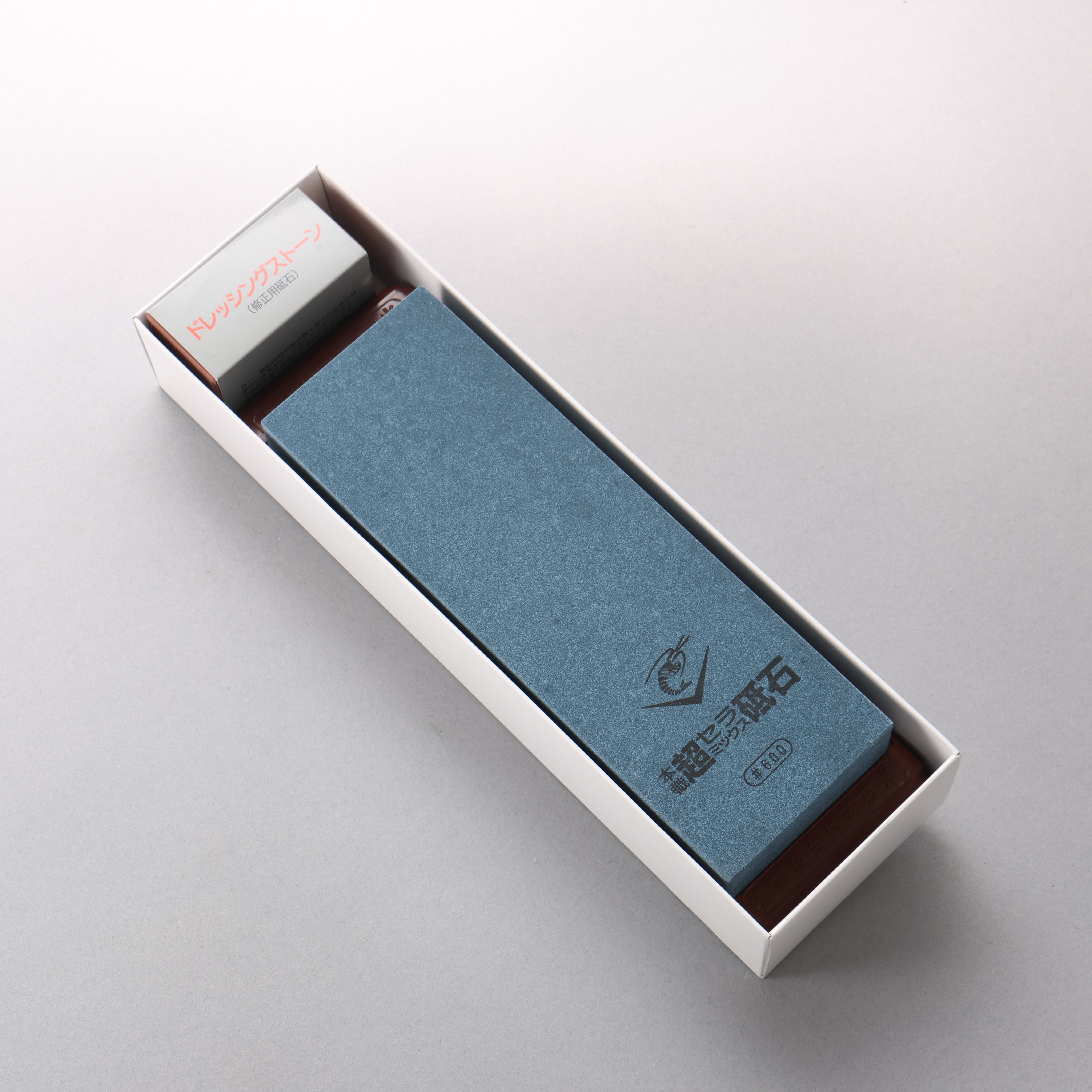 Naniwa Chou Ceramics with Base Sharpening Stone #600 SS-600 210 x 70 x 25mm - Seisuke Knife