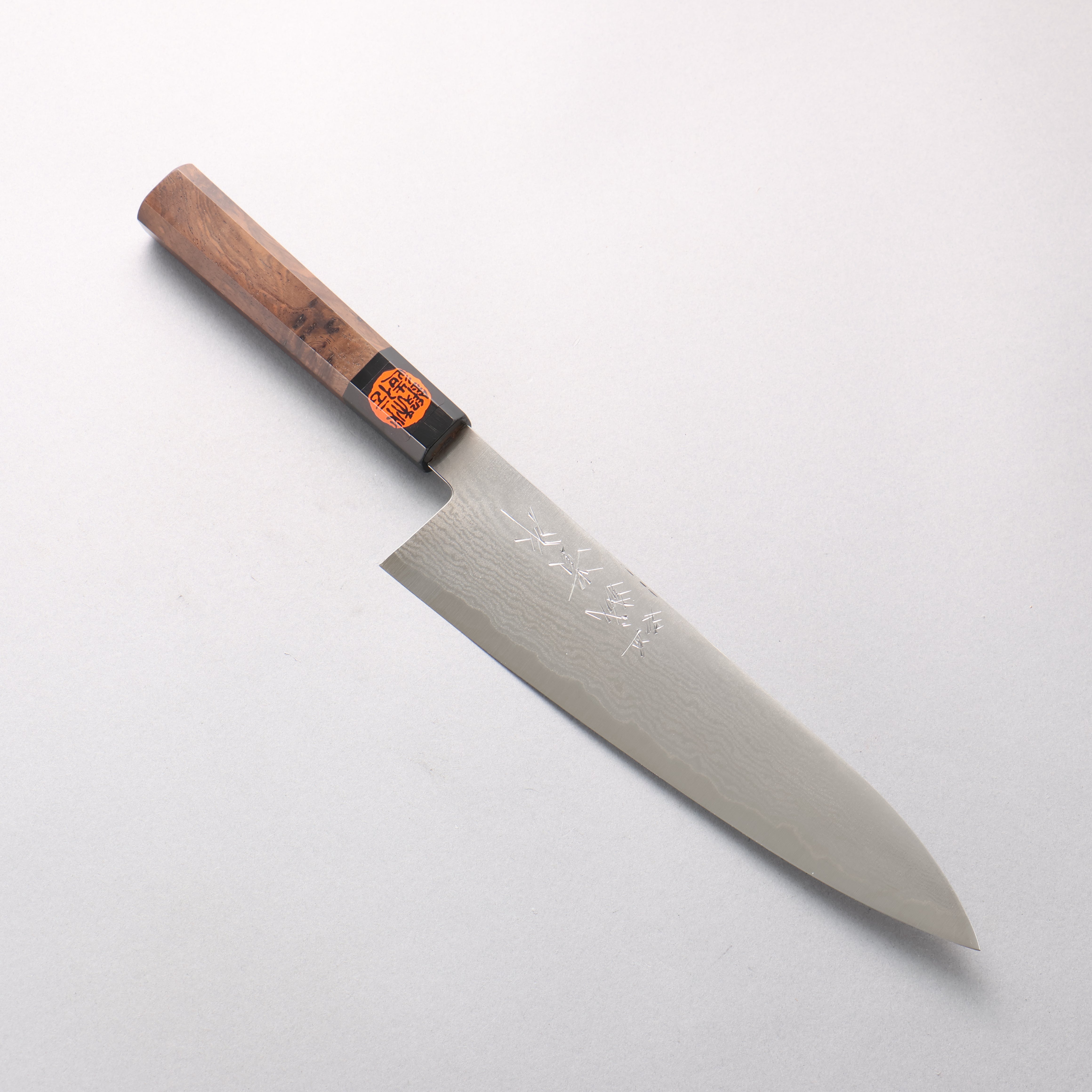 Shigeki Tanaka VG10 17 Layer Damascus Gyuto 210mm Walnut Handle