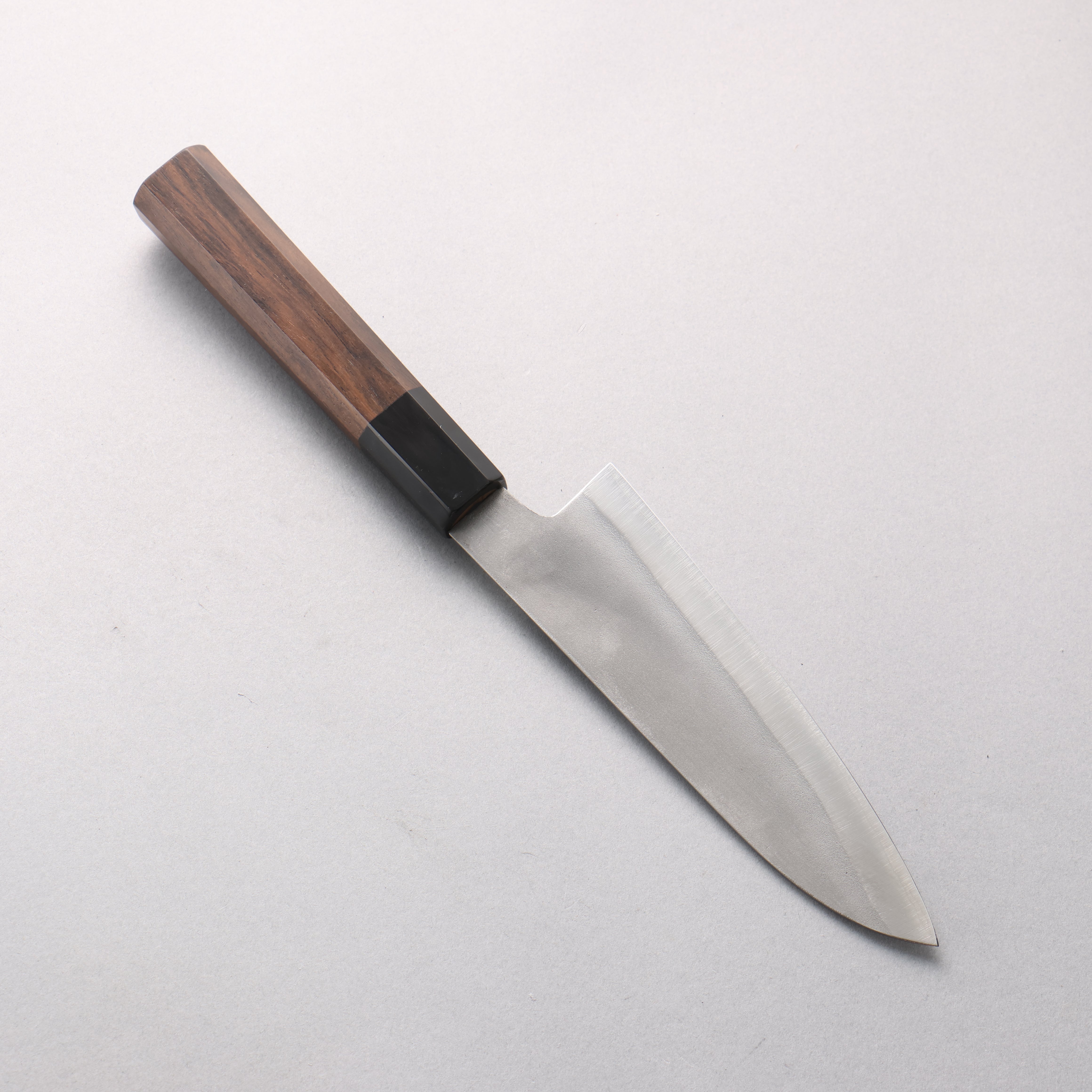 Shigeki Tanaka Silver Steel No.3 Nashiji Small Santoku 150mm Walnut Handle - Seisuke Knife