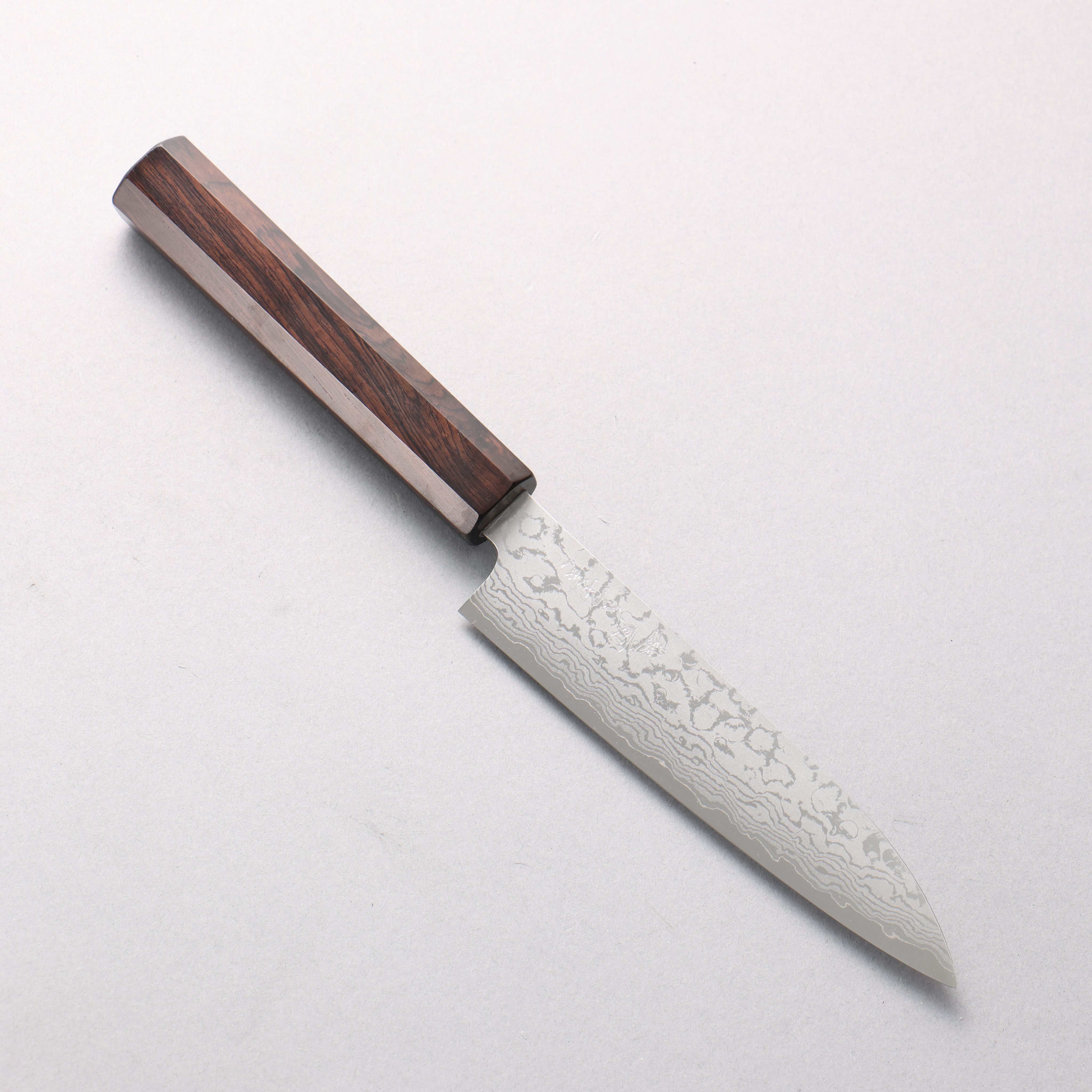 Makoto Kurosaki VG7 Damascus Petty-Utility 135mm Ebony Wood Handle - Seisuke Knife