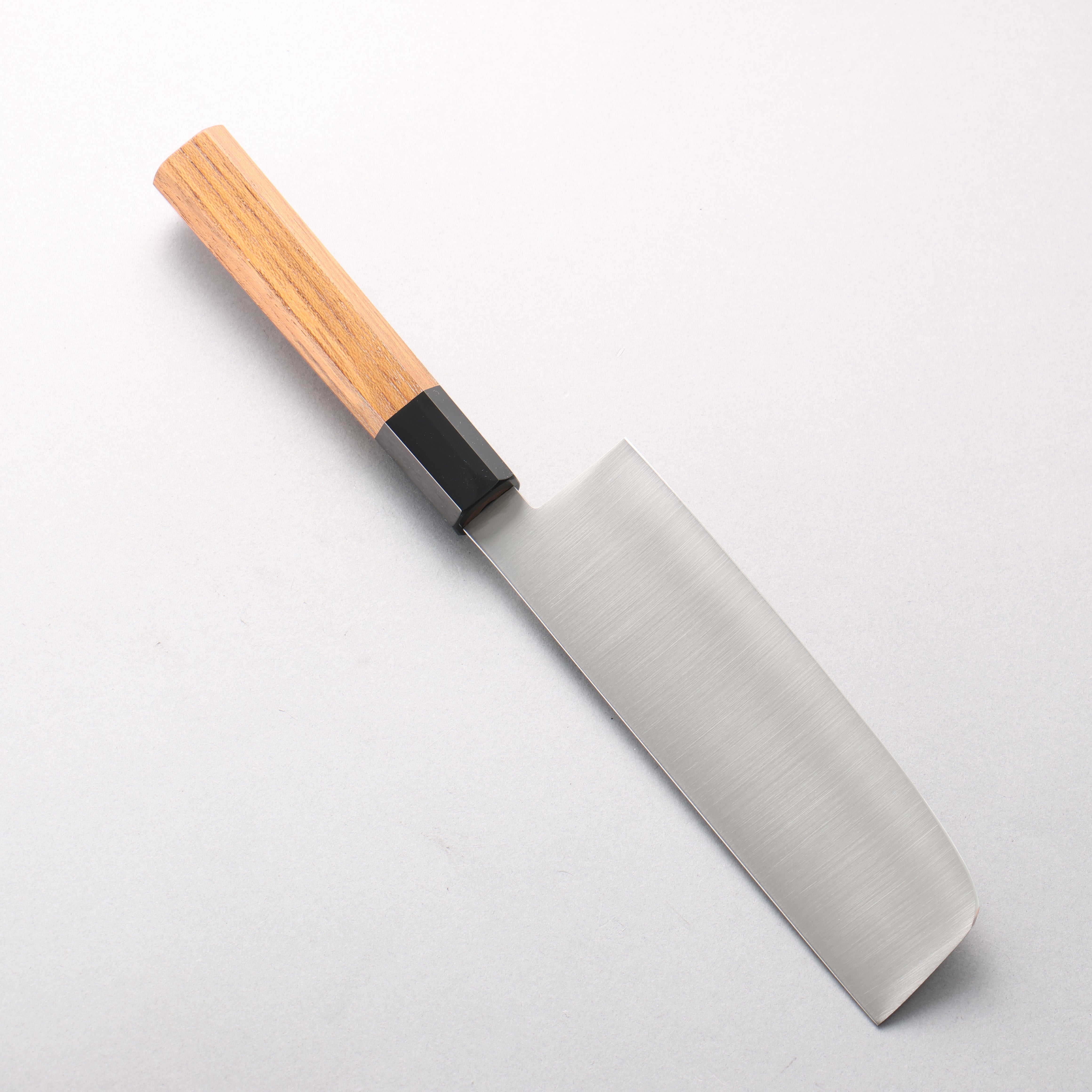 Seisuke Stainless Steel Nakiri 160mm Teak (ferrule: Black Plastic) Handle - Seisuke Knife