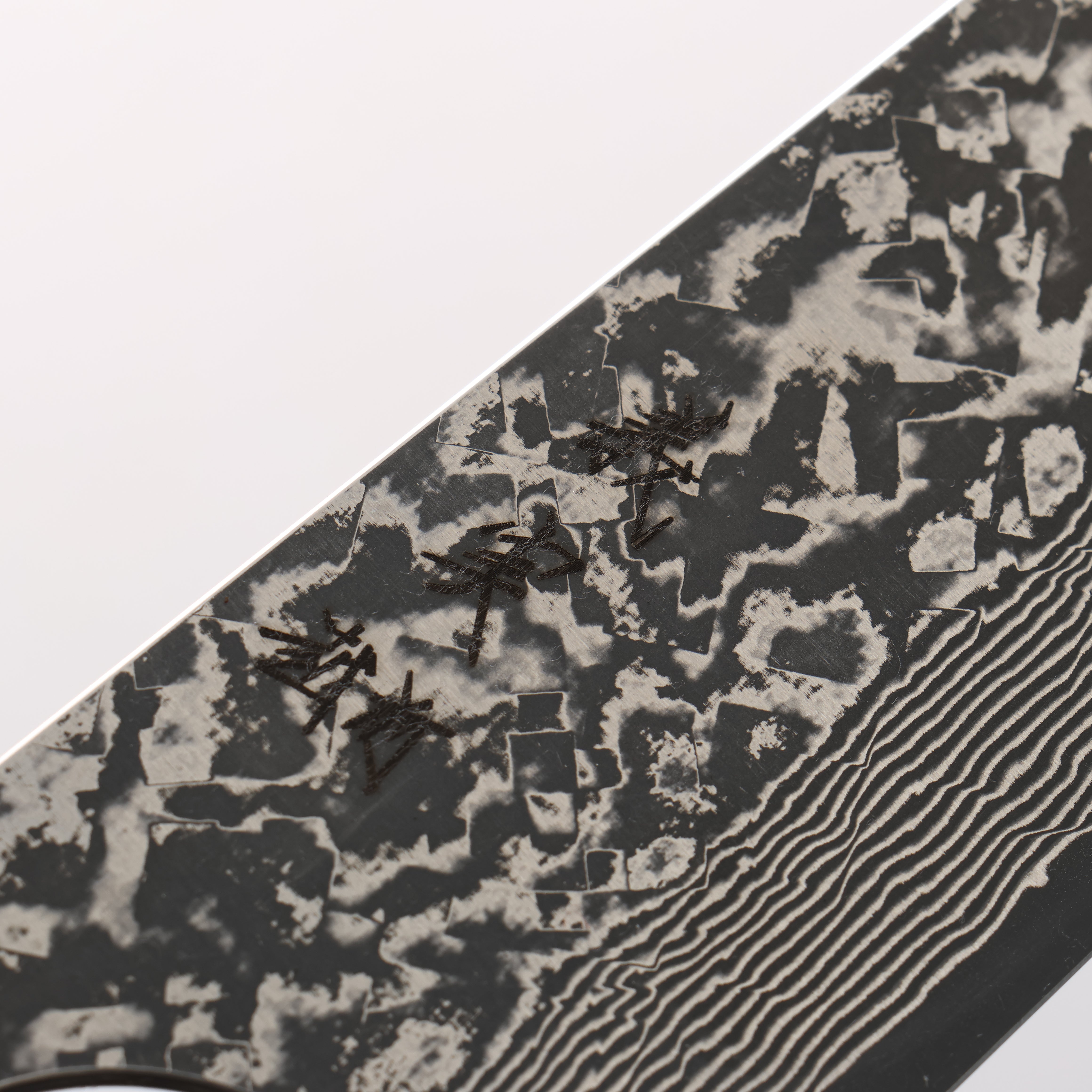 Yoshimi Kato VG10 Black Damascus Gyuto 210mm Olive Tree and Red Resin Handle