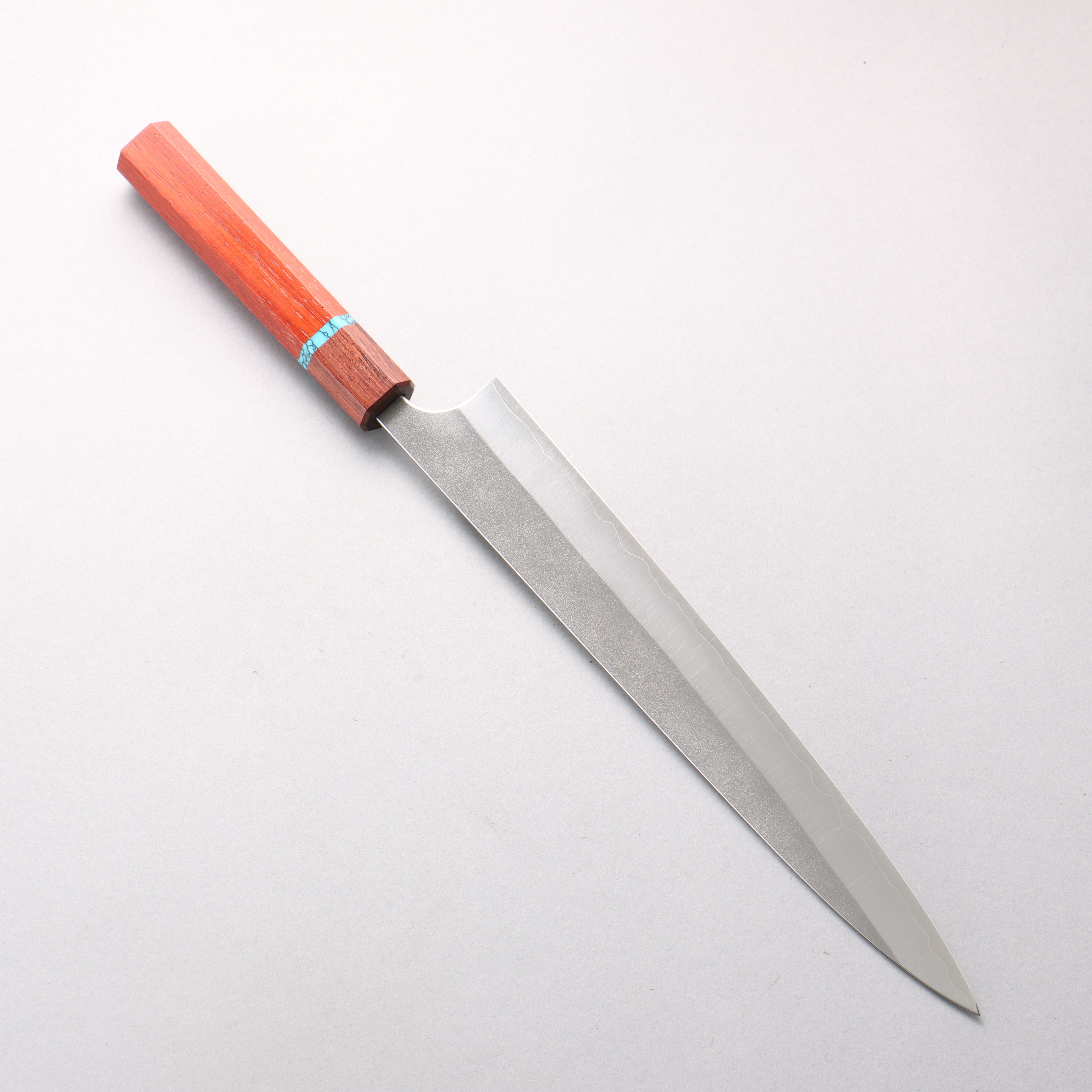 Yoshimi Kato SG2 Nashiji Sujihiki 270mm Padoauk(Turquoise Ring) Handle