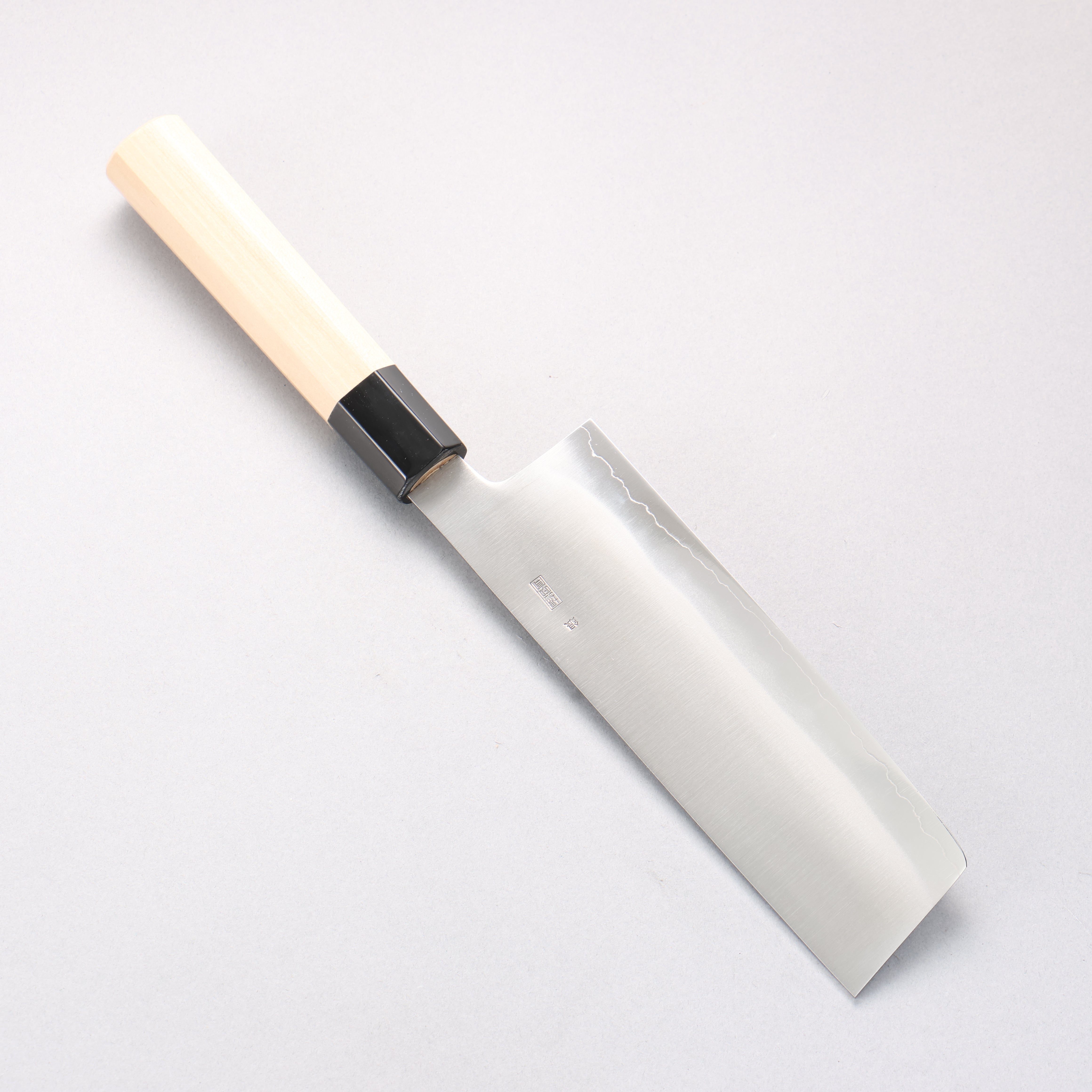 Kikuzuki Silver Steel No.3 Bokashi Nakiri 180mm Magnolia Handle - Seisuke Knife