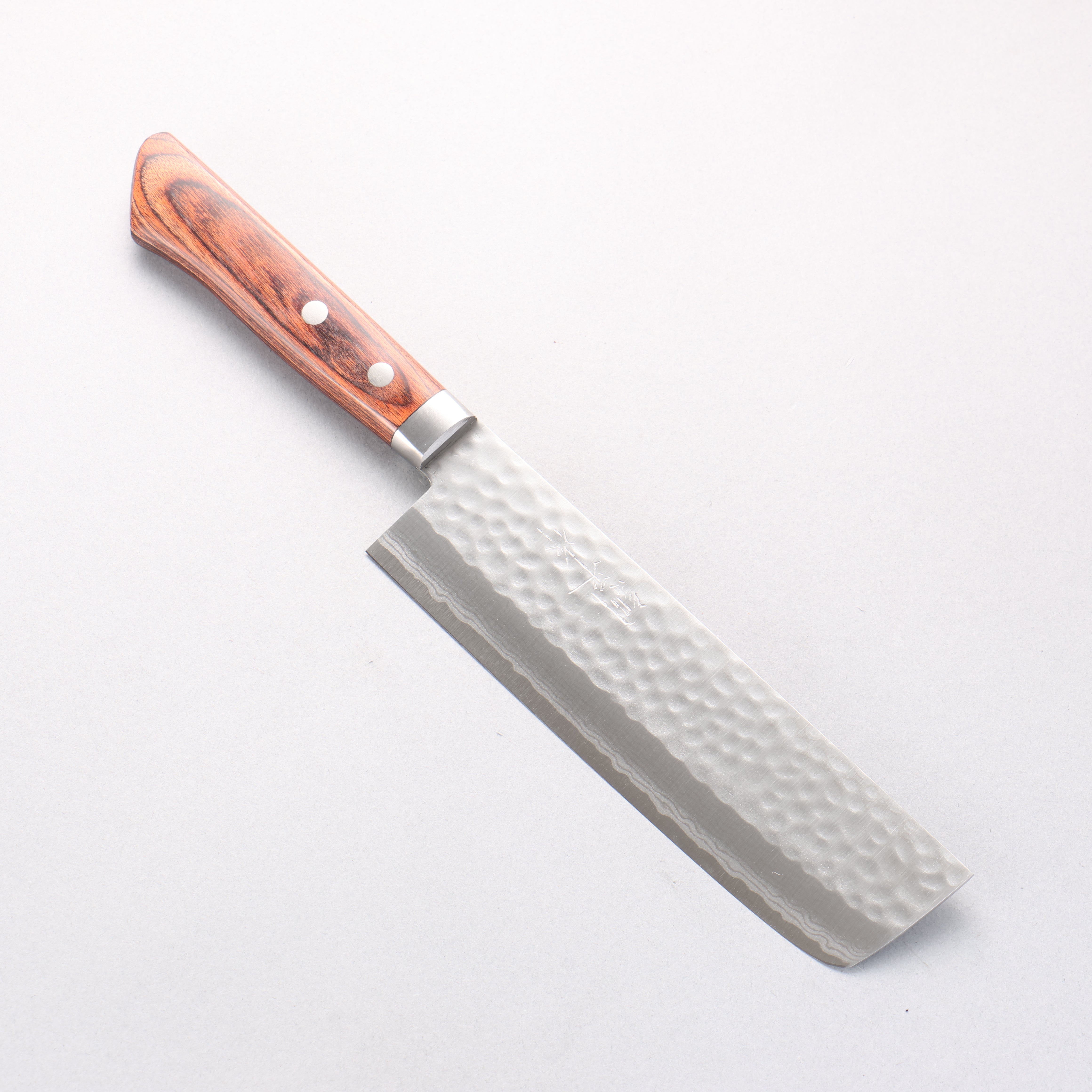 Kunihira Kokuryu VG10 Hammered Damascus Usuba 165mm Mahogany Handle - Seisuke Knife