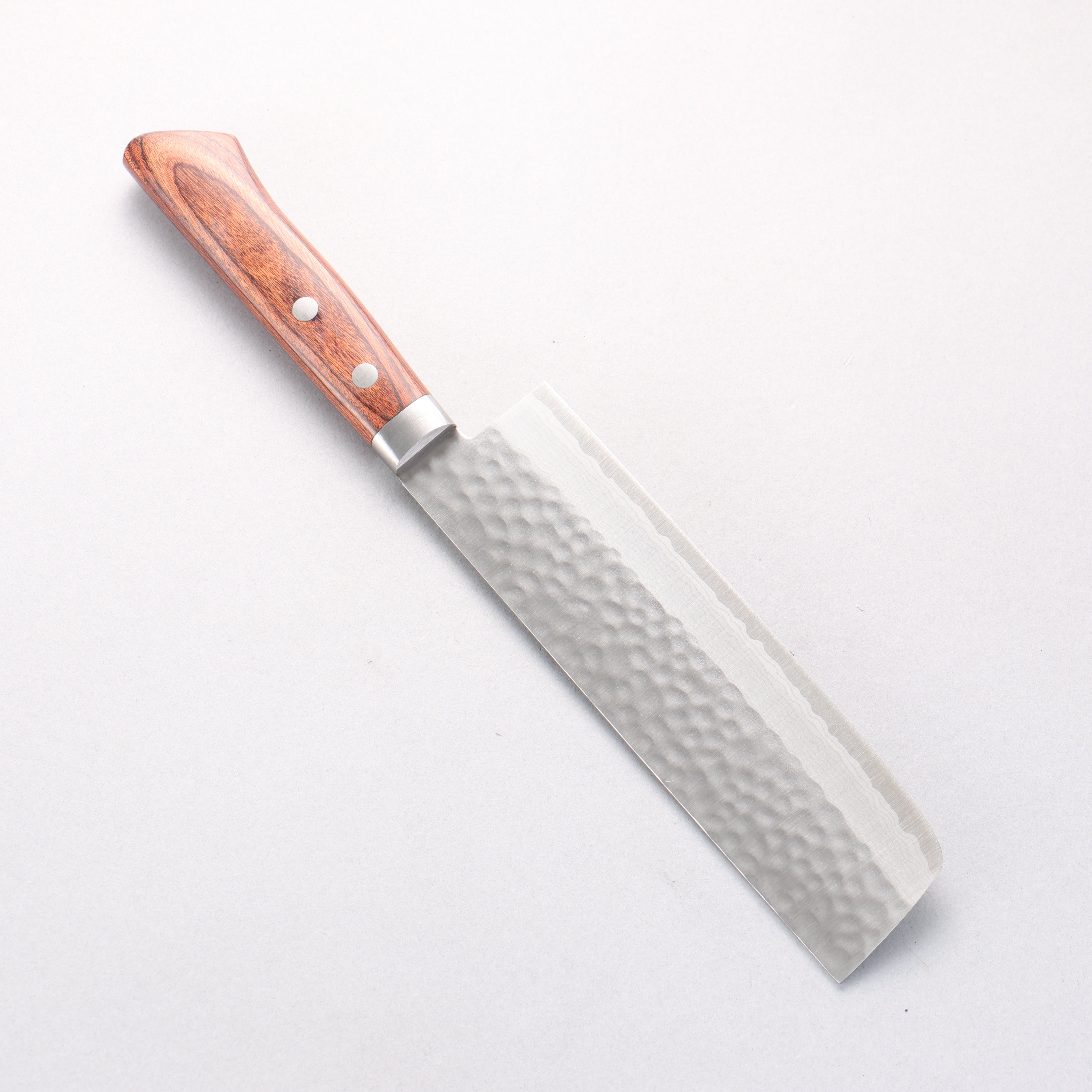 Kunihira Kokuryu VG10 Hammered Damascus Usuba 165mm Mahogany Handle - Seisuke Knife