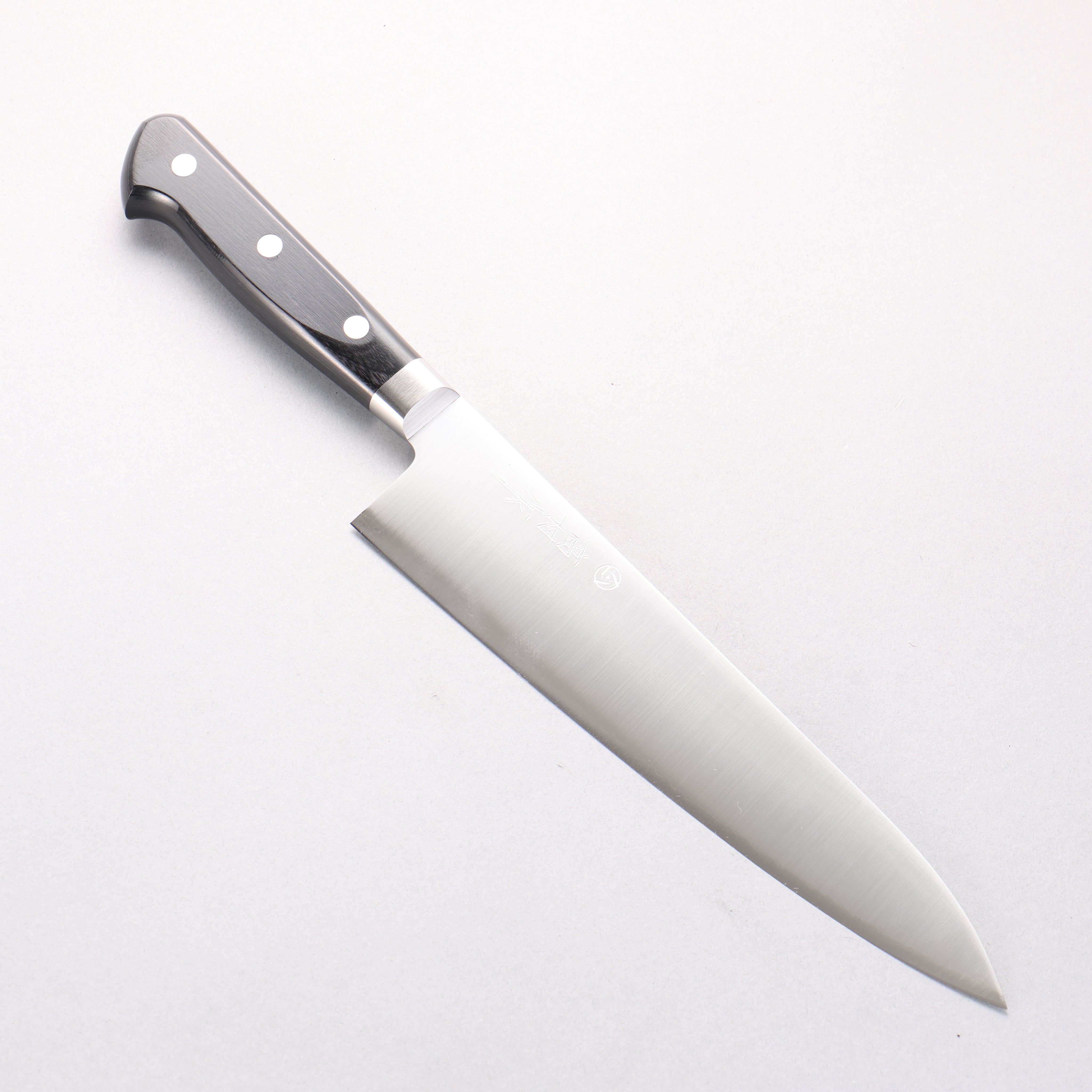 Takamura Knives VG10 Migaki Finished Gyuto 210mm with Black Pakkawood Handle - Seisuke Knife