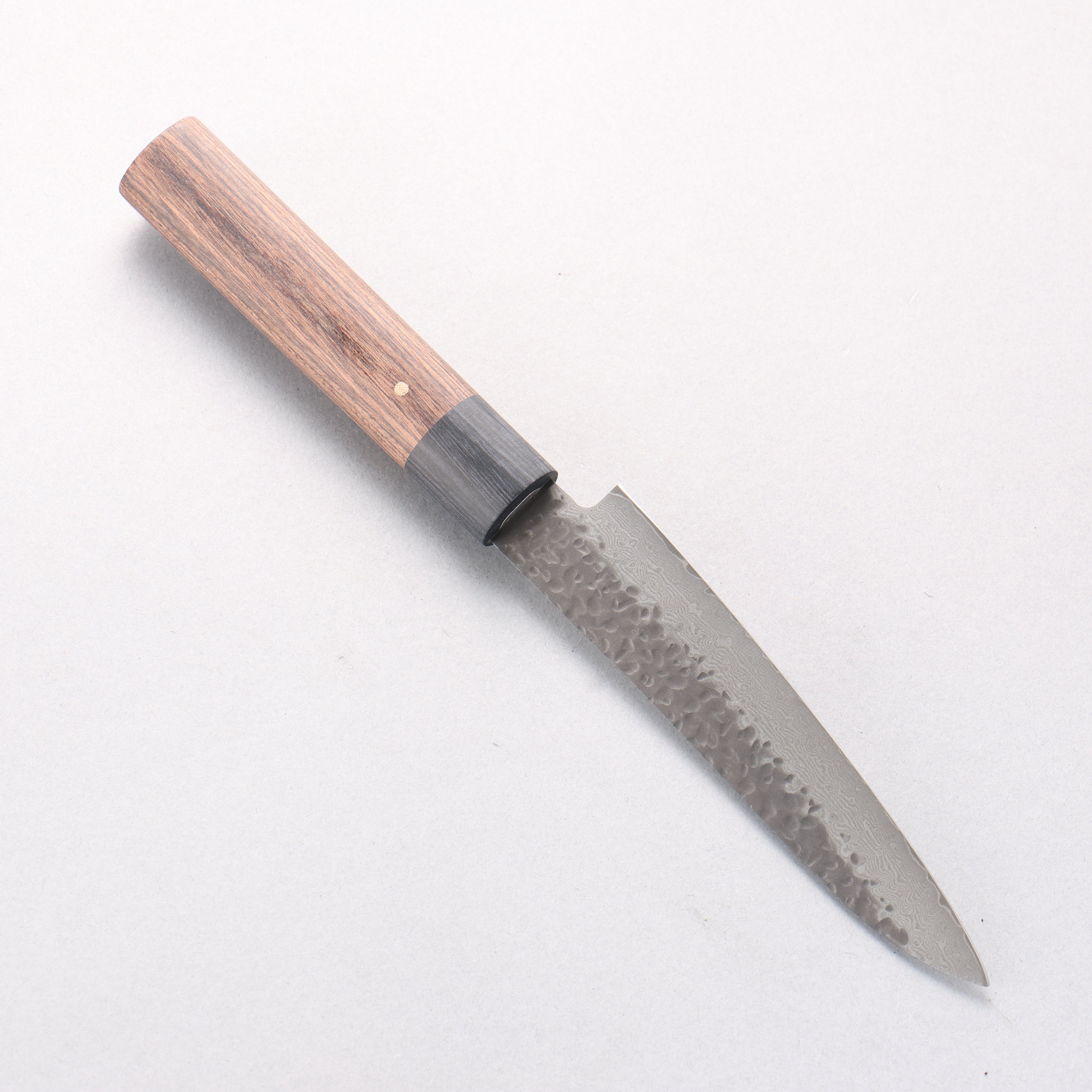 Shizu Gen VG10 Hammered Kurouchi Petty-Utility 130mm Brown Pakkawood Handle - Seisuke Knife