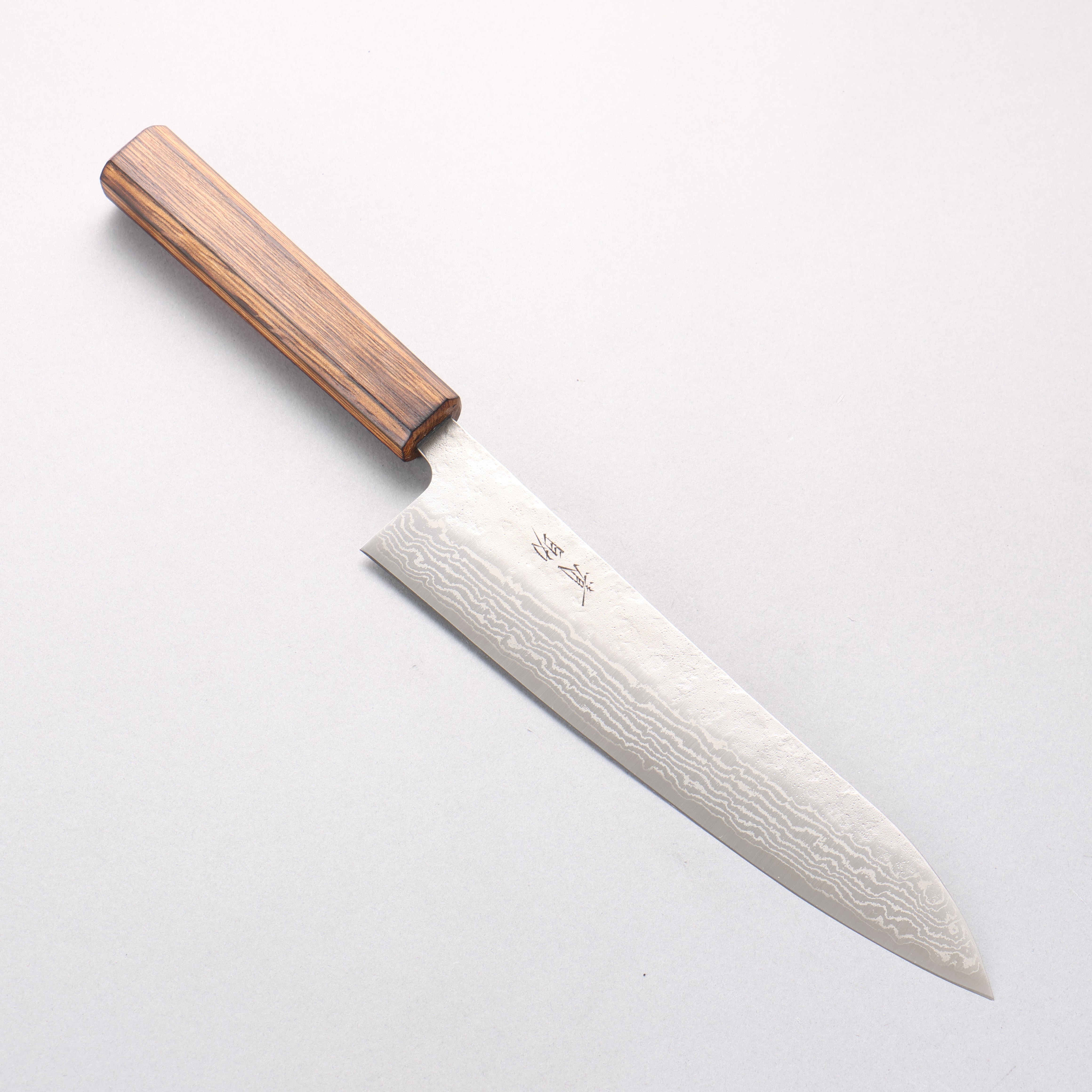 Seisuke Stainless Steel 440C Hammered Damascus Gyuto 210mm Oak Handle - Seisuke Knife