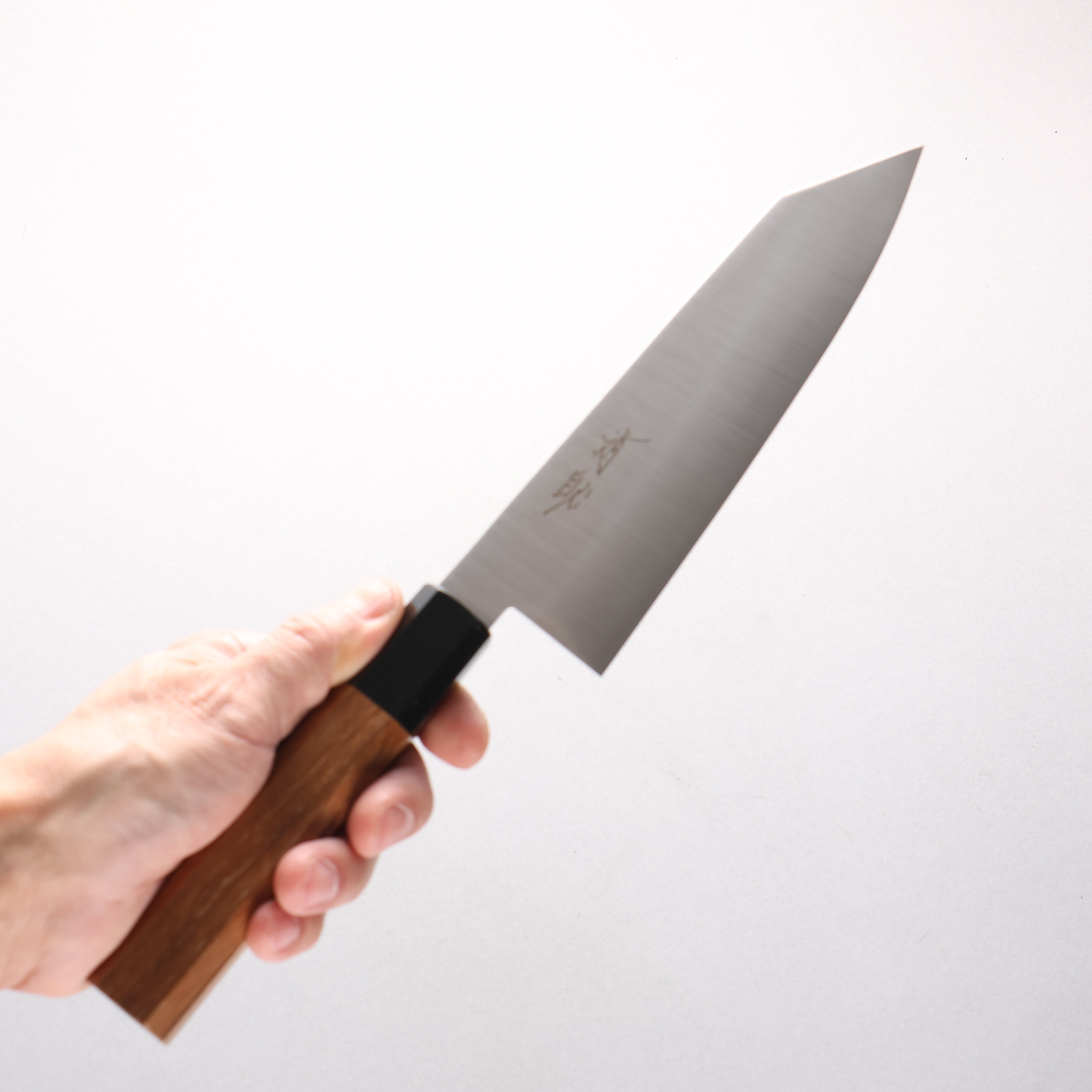 Seisuke Stainless Steel Kiritsuke Santoku 180mm Teak Handle - Seisuke Knife
