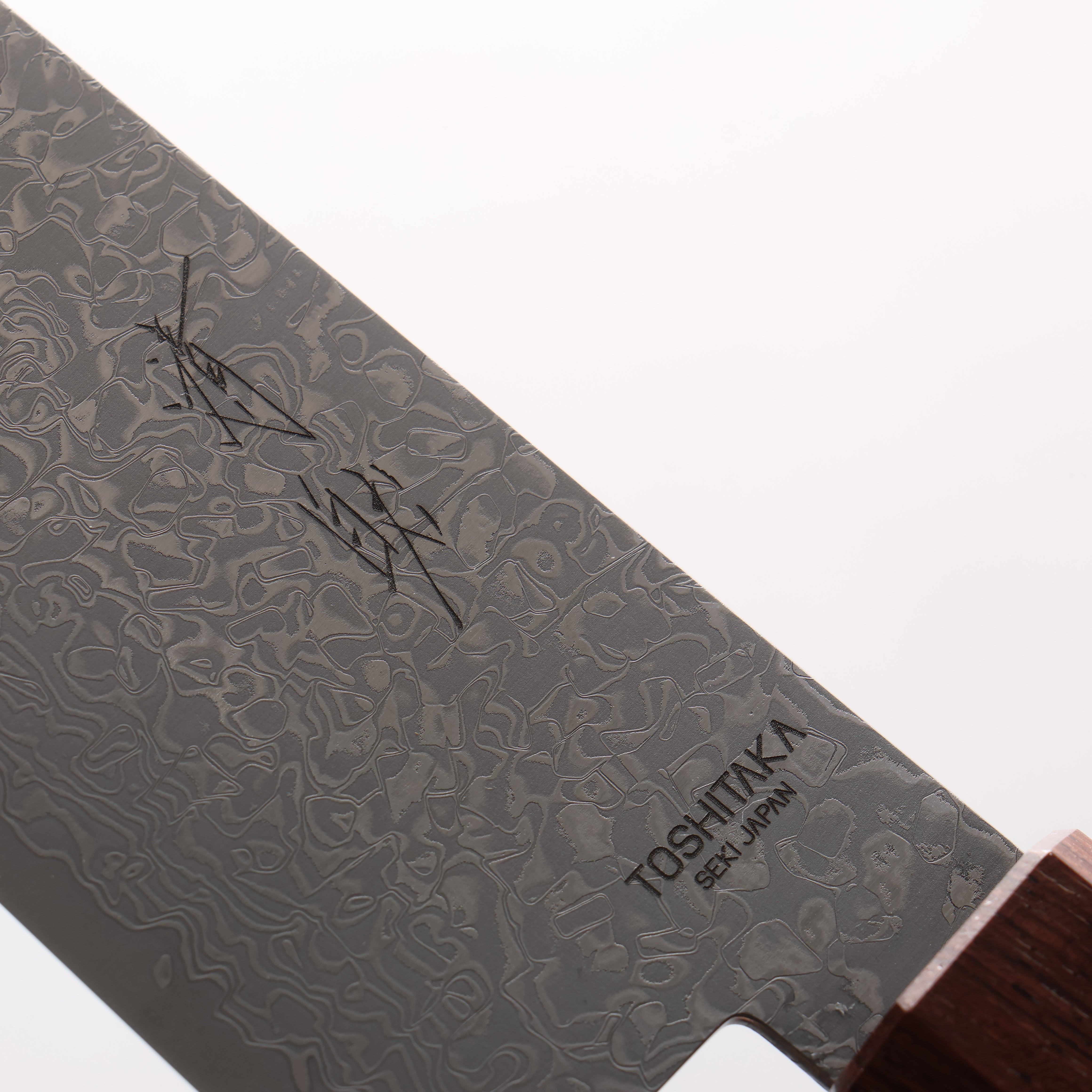 Toshitaka VG10 15 Layer Damascus Santoku 180mm Wenge with Cherry Ring (ferrule: Rosewood) Handle - Seisuke Knife