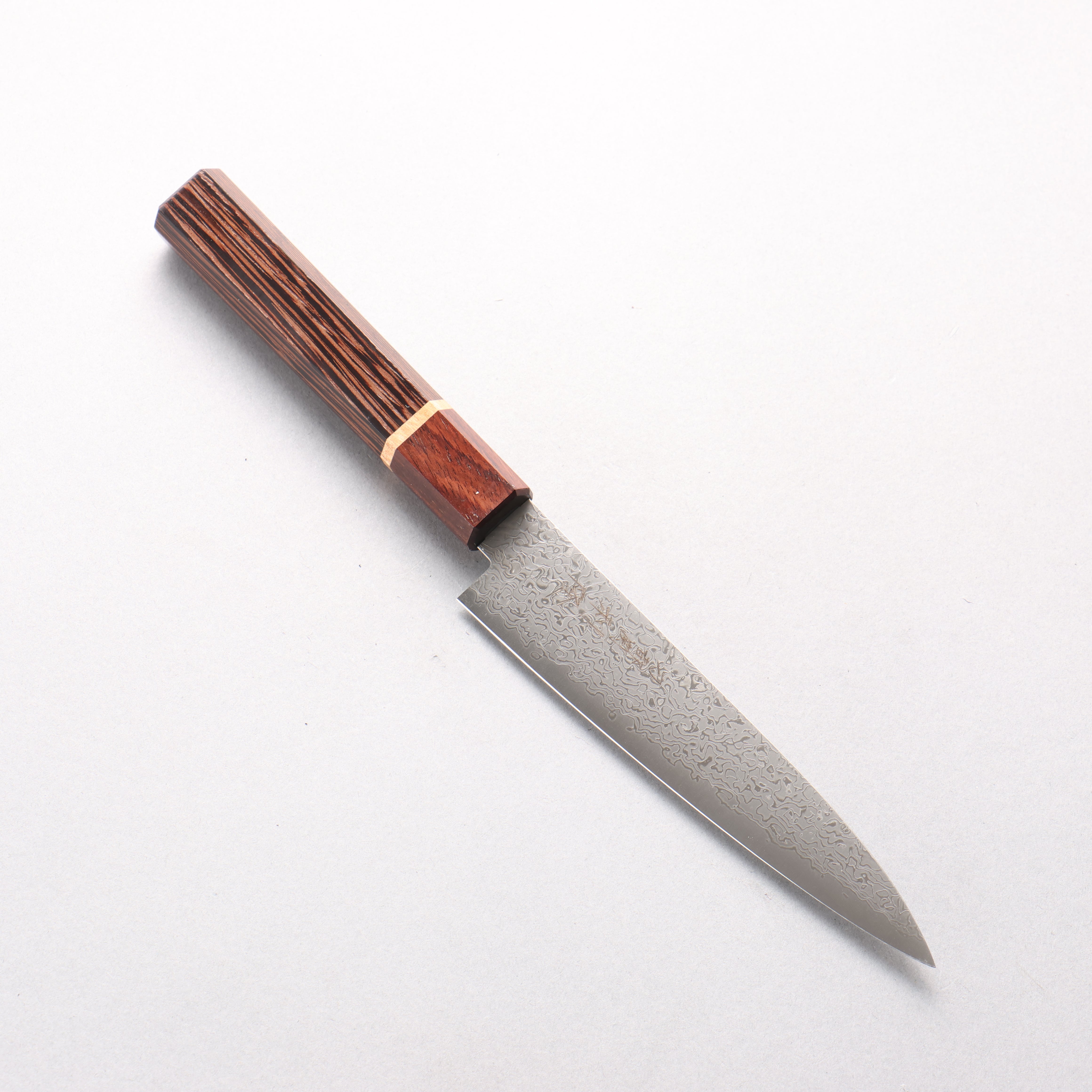 Toshitaka VG10 15 Layer Damascus Petty-Utility 135mm Wenge with Cherry Ring (ferrule: Rosewood) Handle - Seisuke Knife
